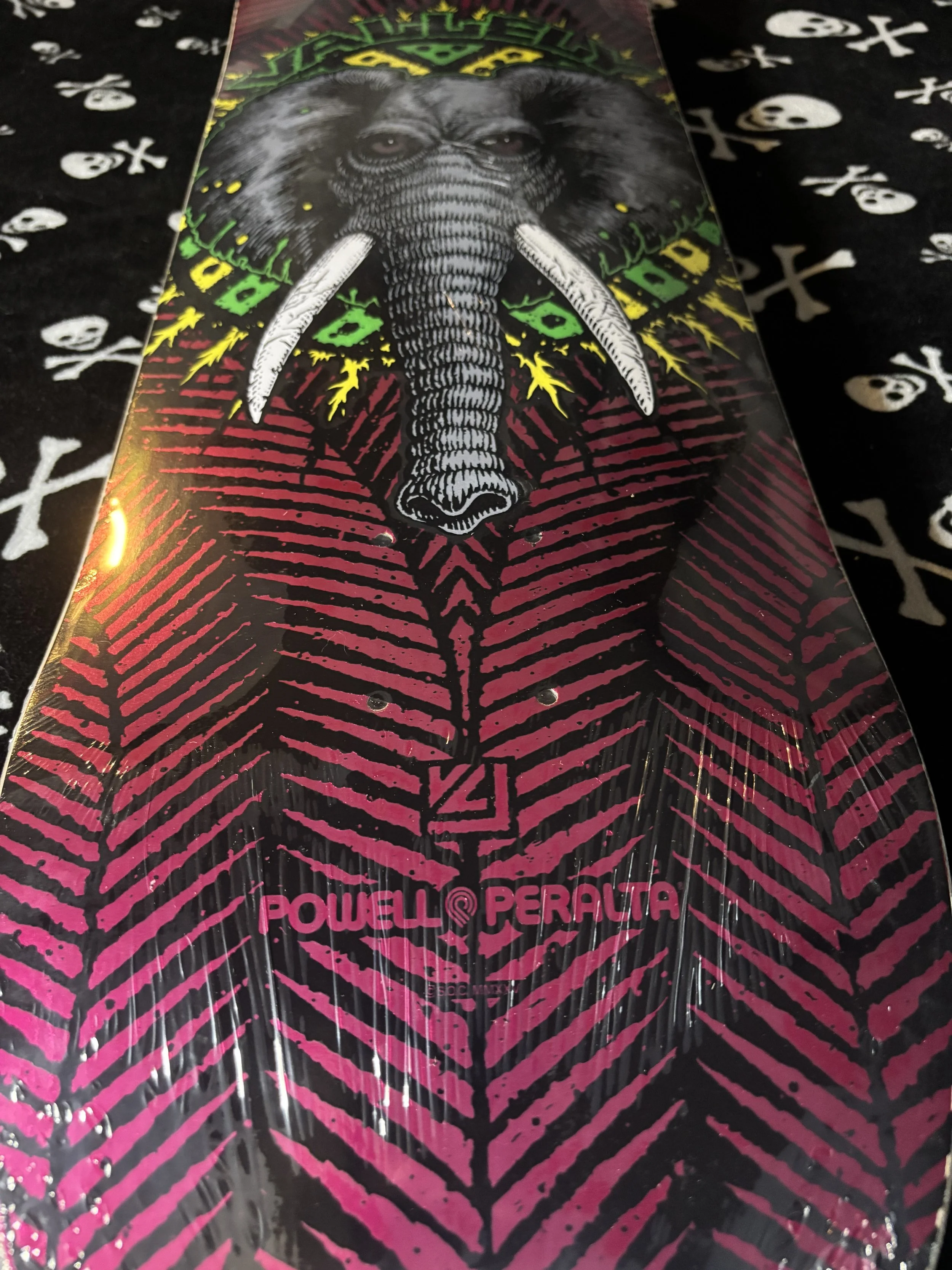 POWELL PERALTA~ VALLELY ELEPHANT PINK FOIL FLIGHT SKATEBOARD DECK