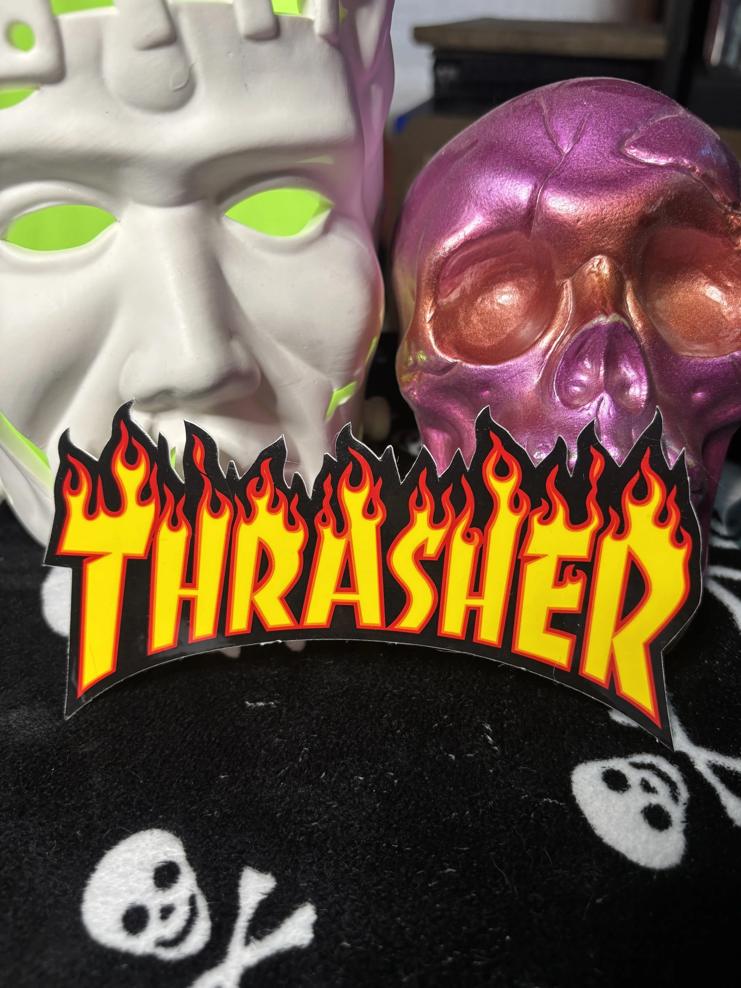 THRASHER FLAME LOGO DECAL MD STICKER