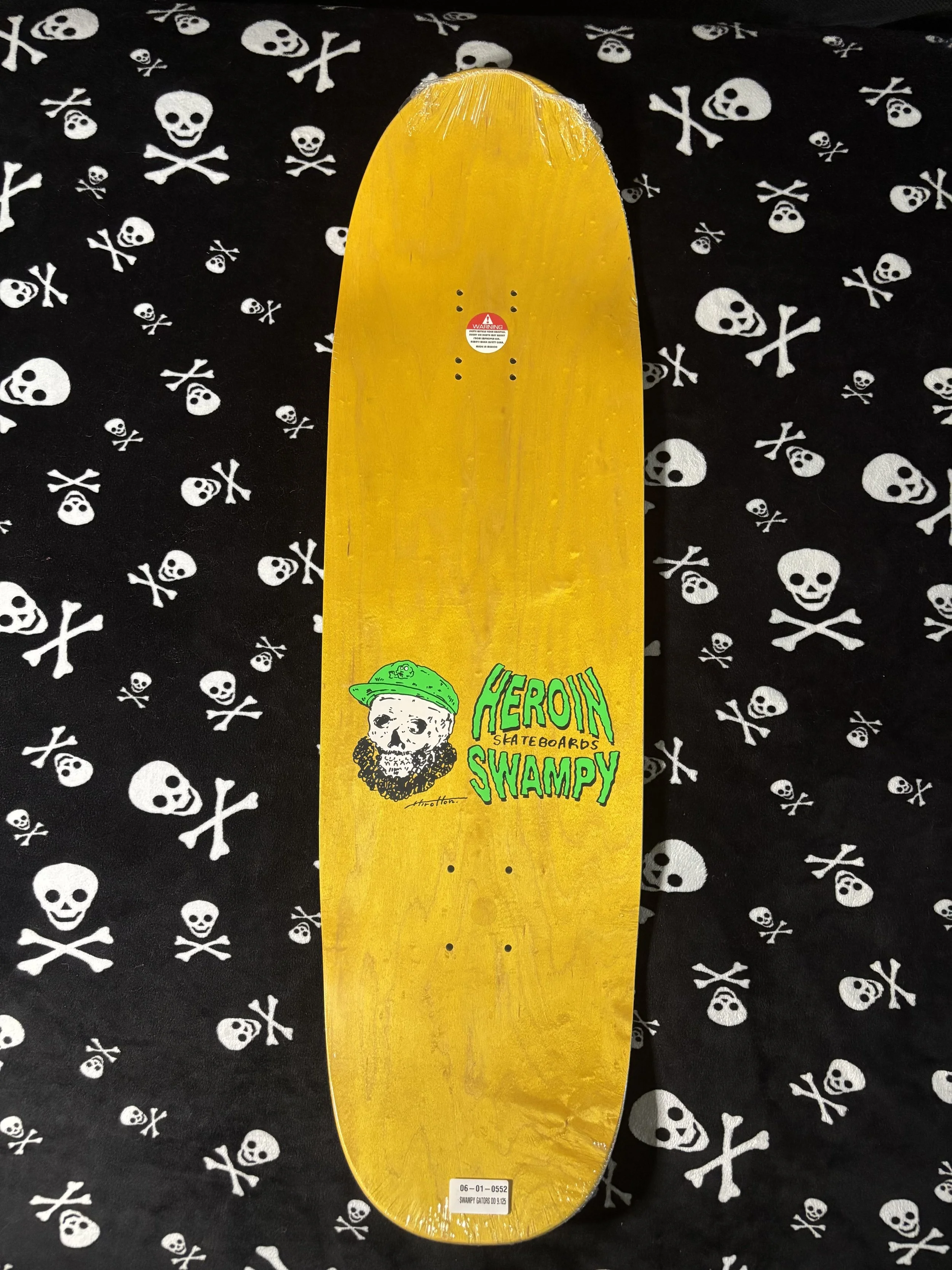 HEROIN~ BLEMISHED SWAMPY GATOR SKATEBOARD DECK
