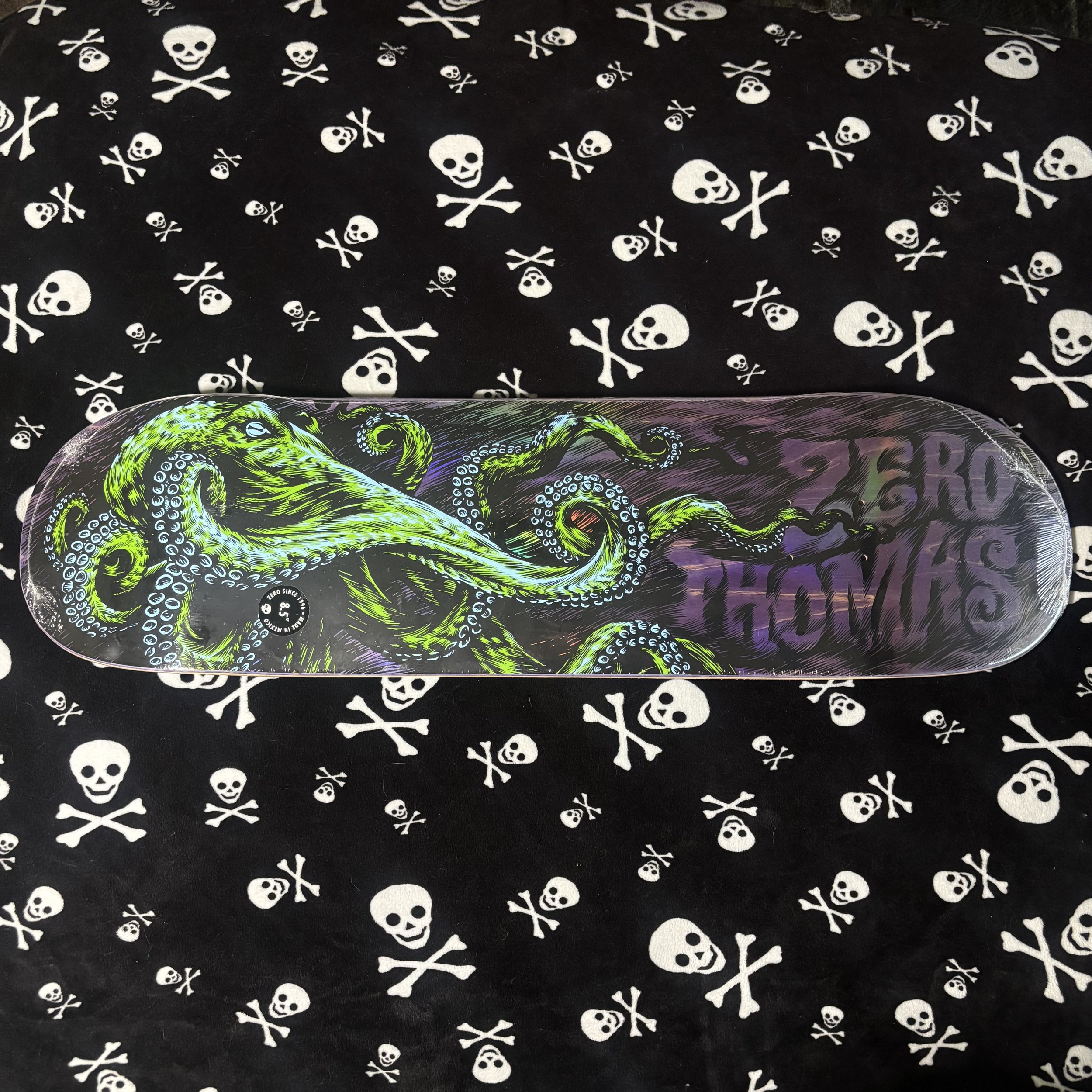 ZERO~ THOMAS OCTOPUS PURPLE HOLOGRAPHIC FOIL SKATEBOARD DECK