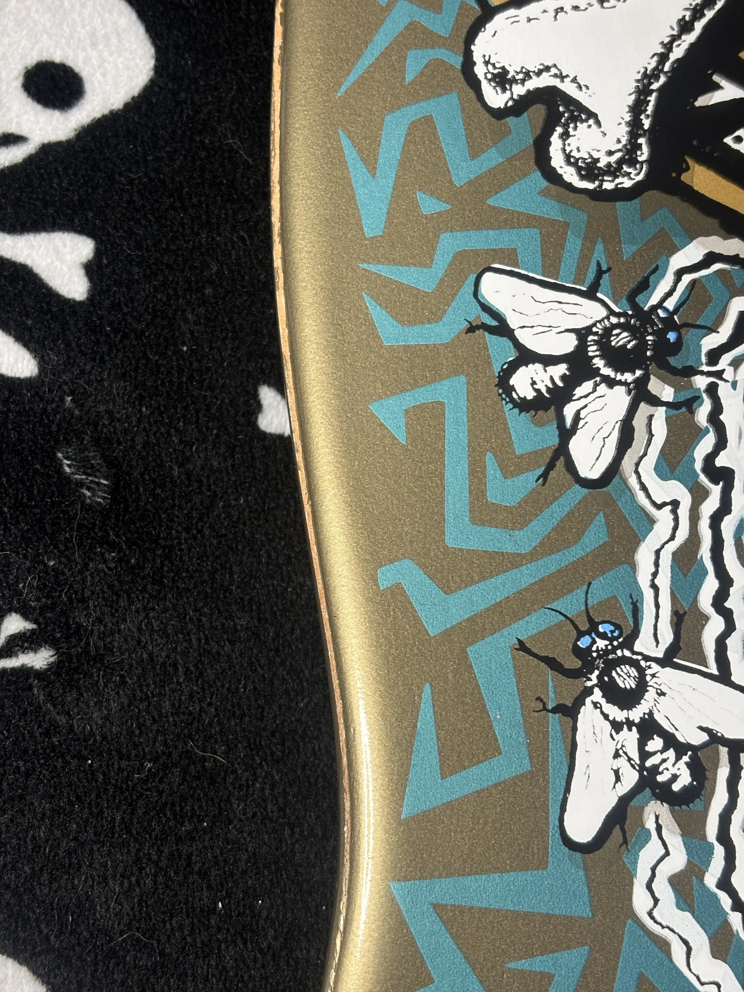 BLEMISHED- BRAND•X•TOXIC~ X-DREAM METALLIC GOLD SKATEBOARD DECK