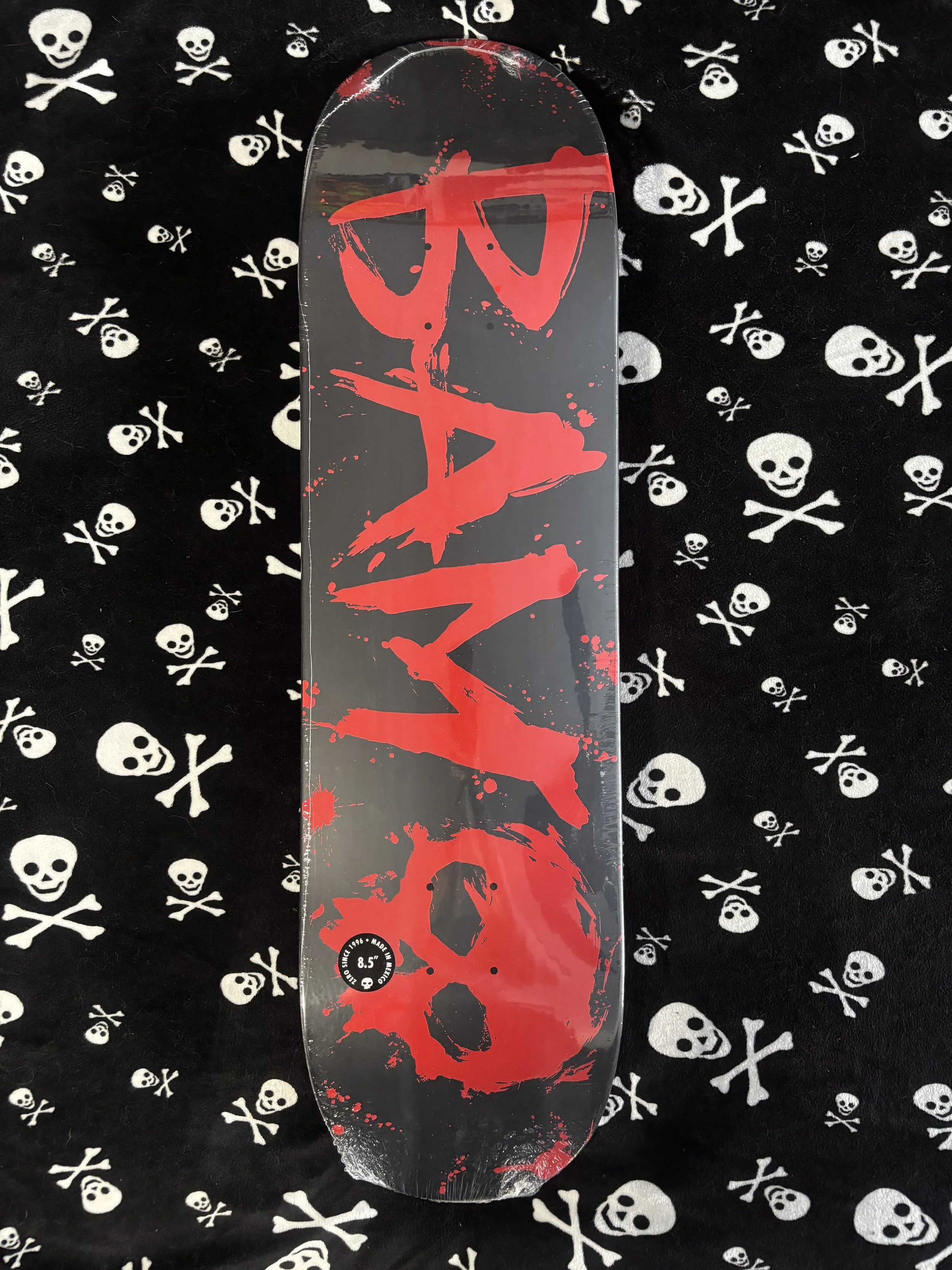 ZERO~ BAM BLOOD TEXT SKATEBOARD DECK