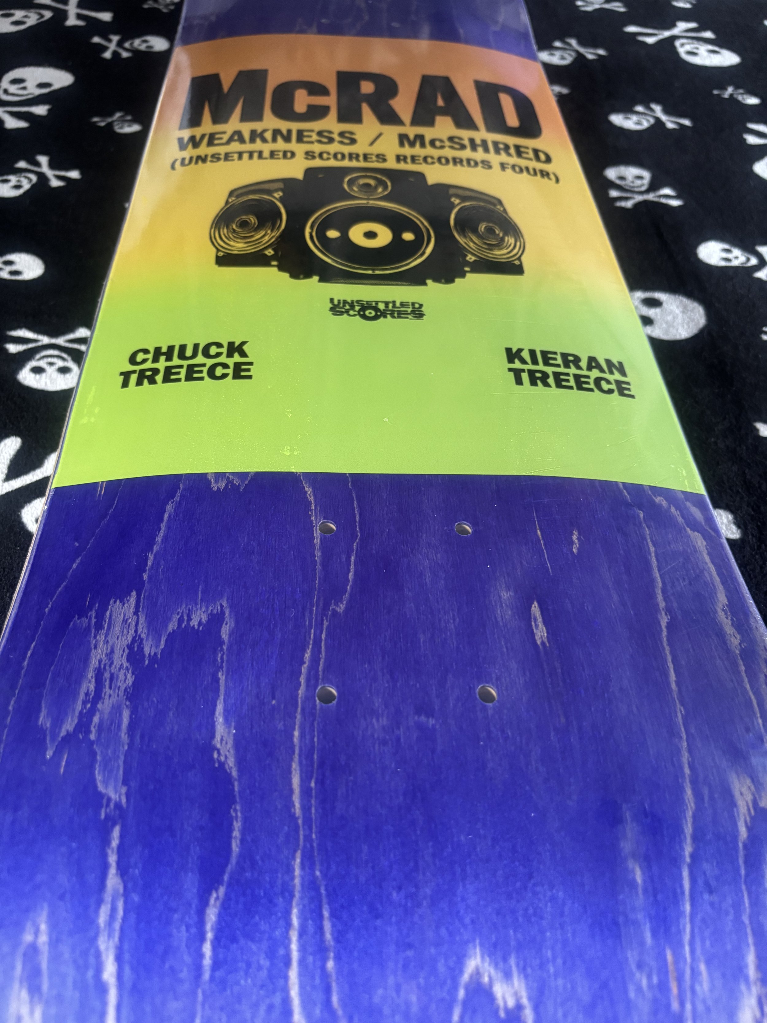 TECHNE~ CHUCK TREECE McRad COLLAB PURPLE SKATEBOARD DECK