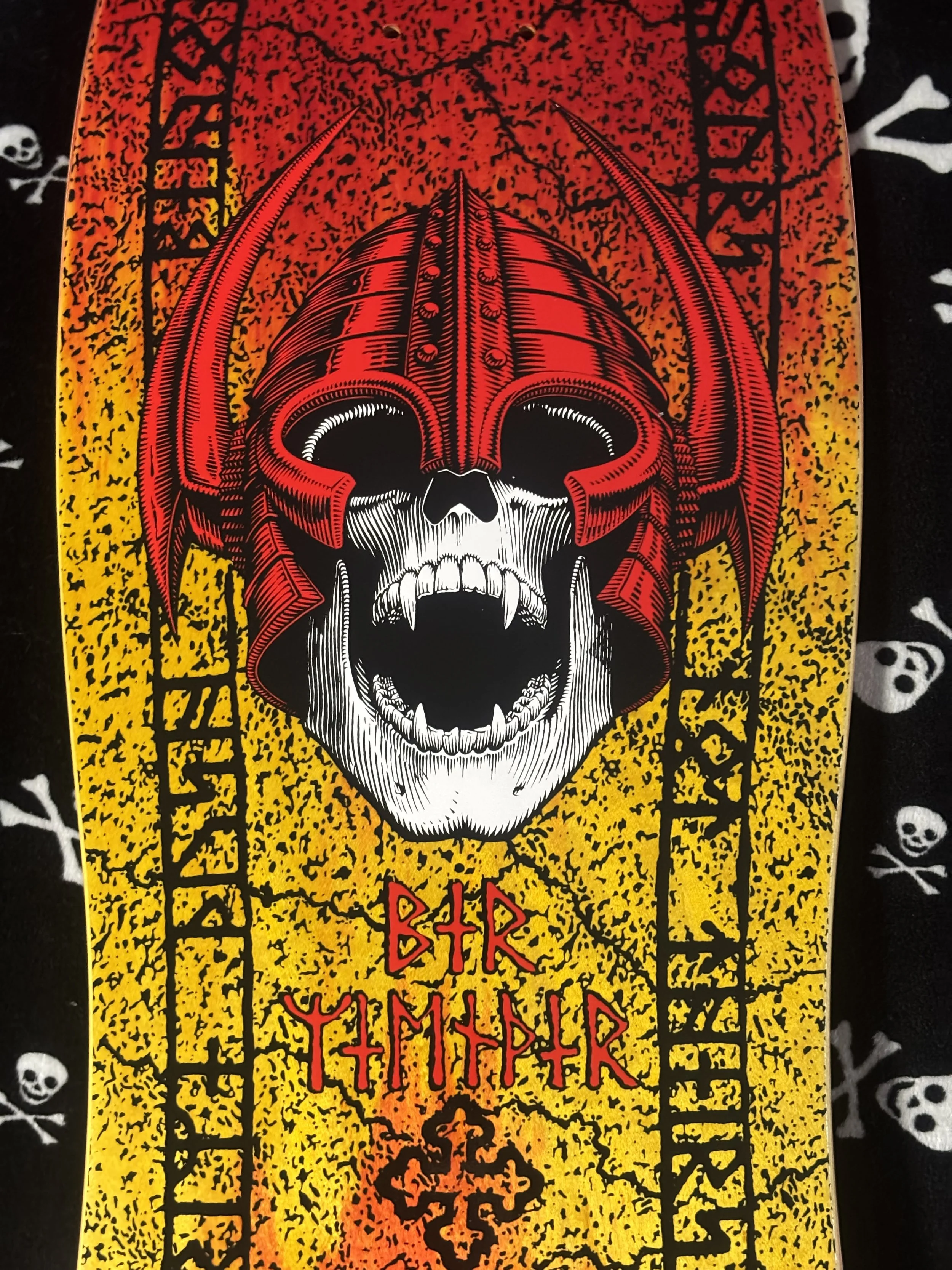 POWELL PERALTA~ WELINDER CLASSIC RED / YELLOW FADE SKATEBOARD DECK