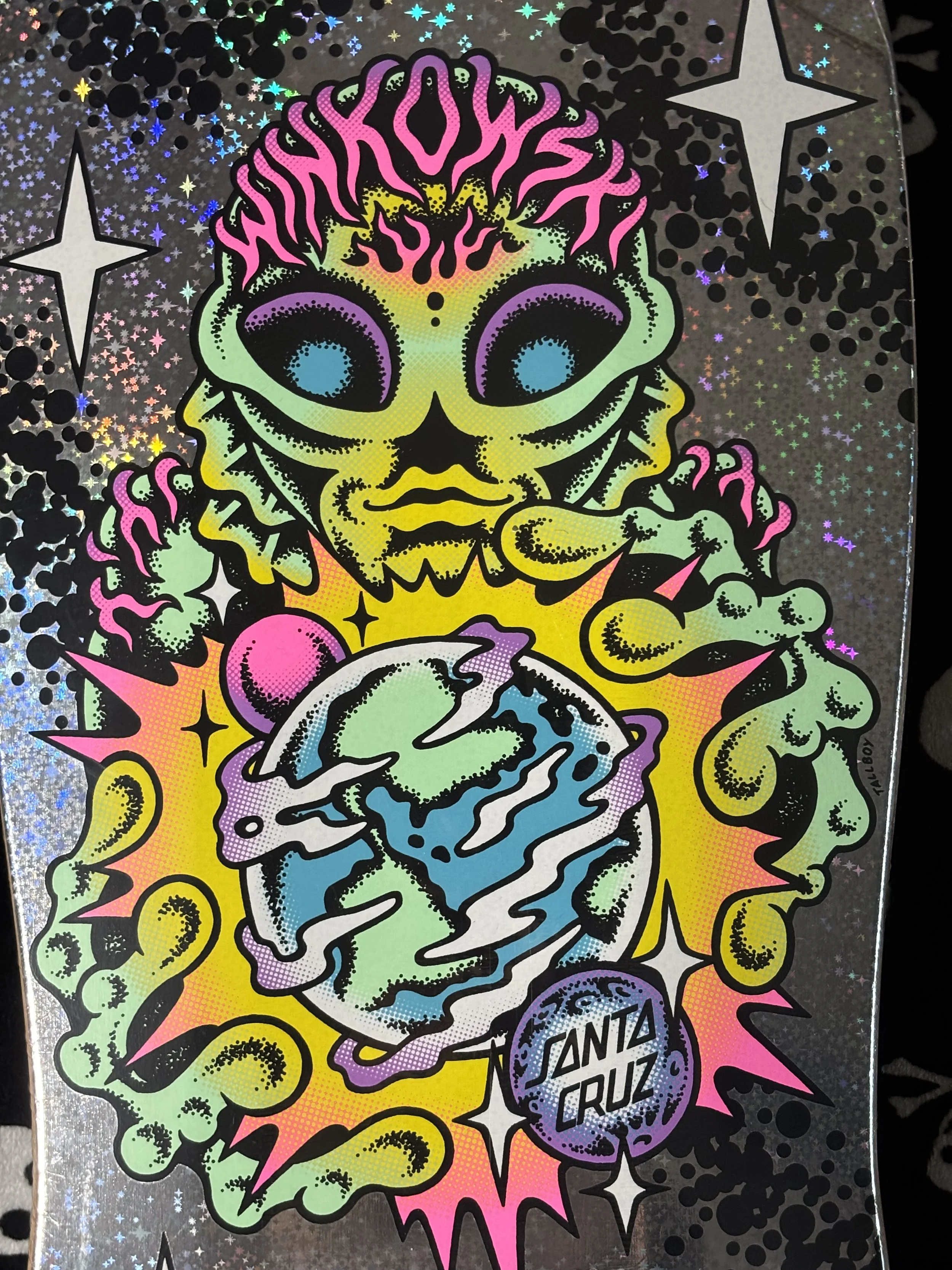 SANTA CRUZ~ WINKOWSKI COSMIC PRO SHAPED SKATEBOARD DECK