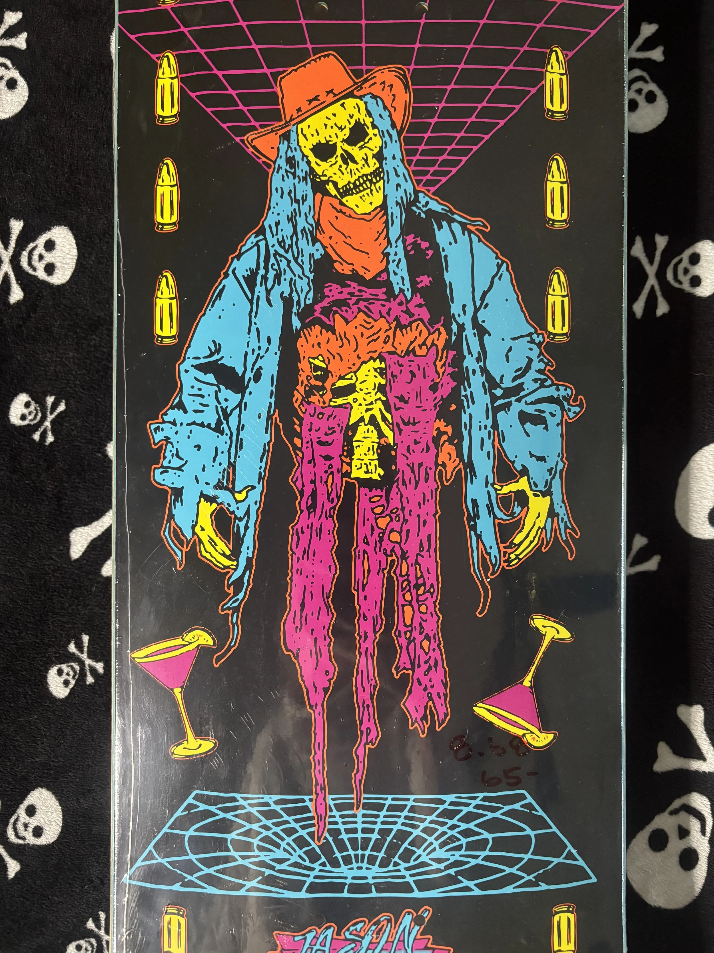 BLACK LABEL~ JASON ADAM'S PRO MODEL "BLACK FUNERAL" SKATEBOARD DECK