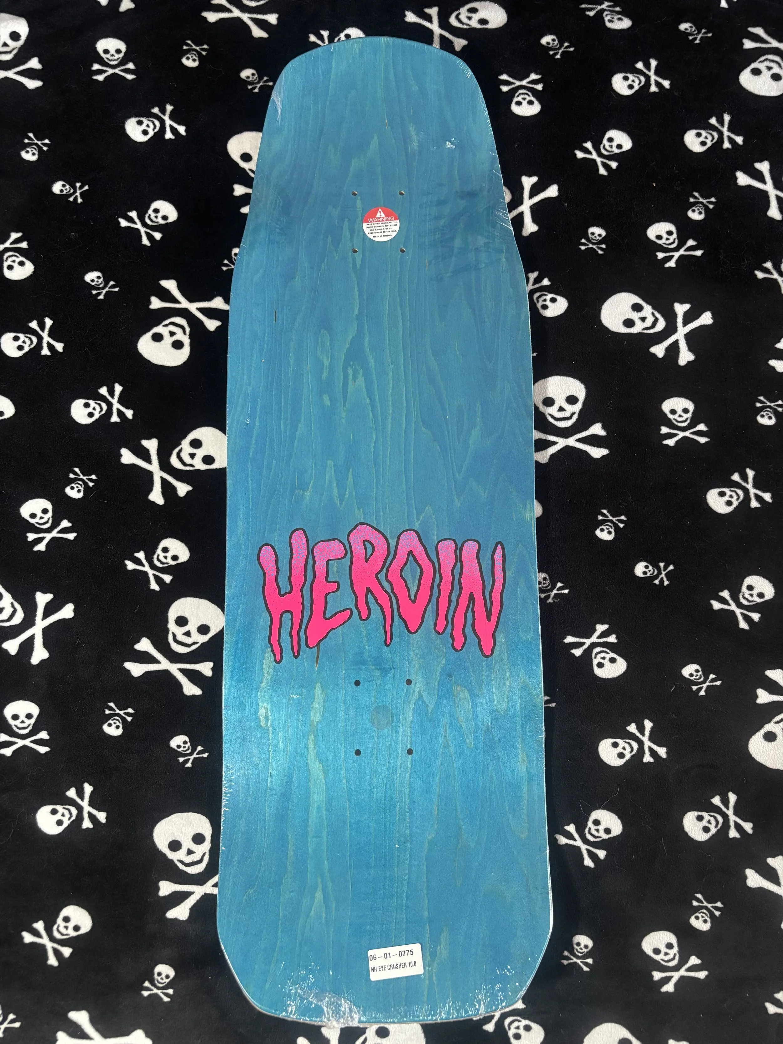HEROIN~ NOLAN HOUGHTON EYE CRUSHER SHAPED SKATEBOARD DECK
