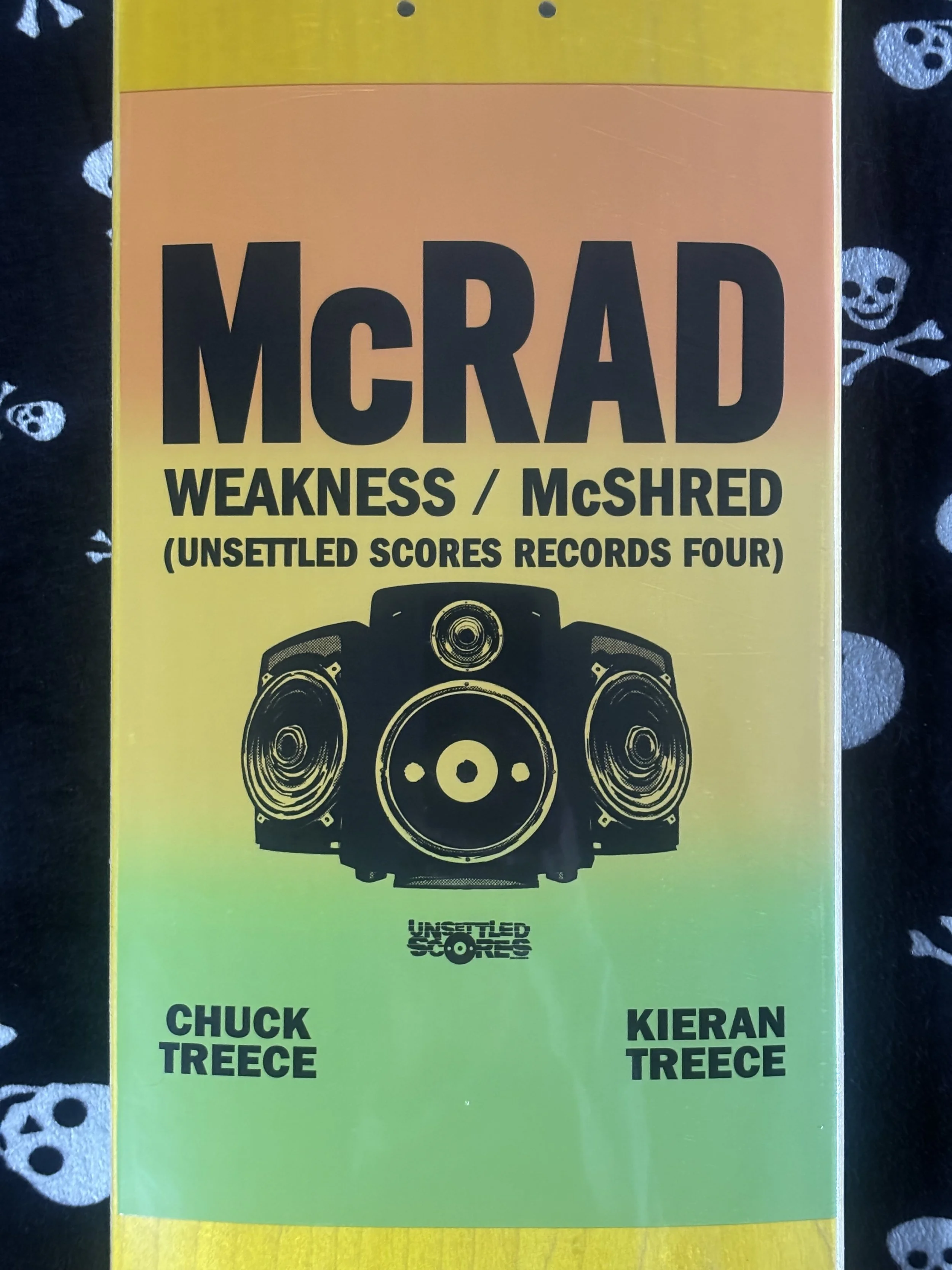 TECHNE~ CHUCK TREECE McRad COLLAB YELLOW SKATEBOARD DECK