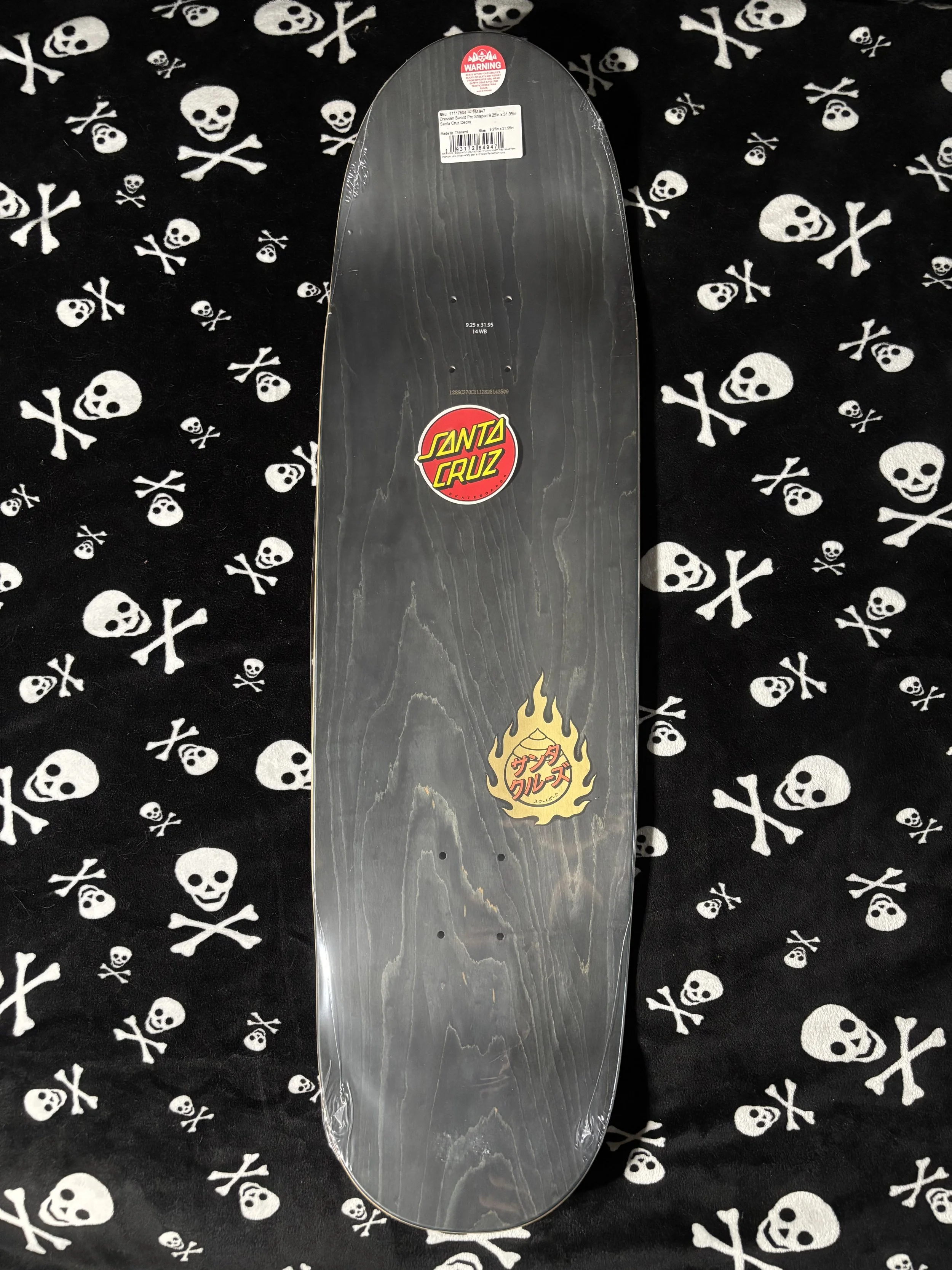 SANTA CRUZ~ DRESSEN SWORD PRO SHAPED SKATEBOARD DECK