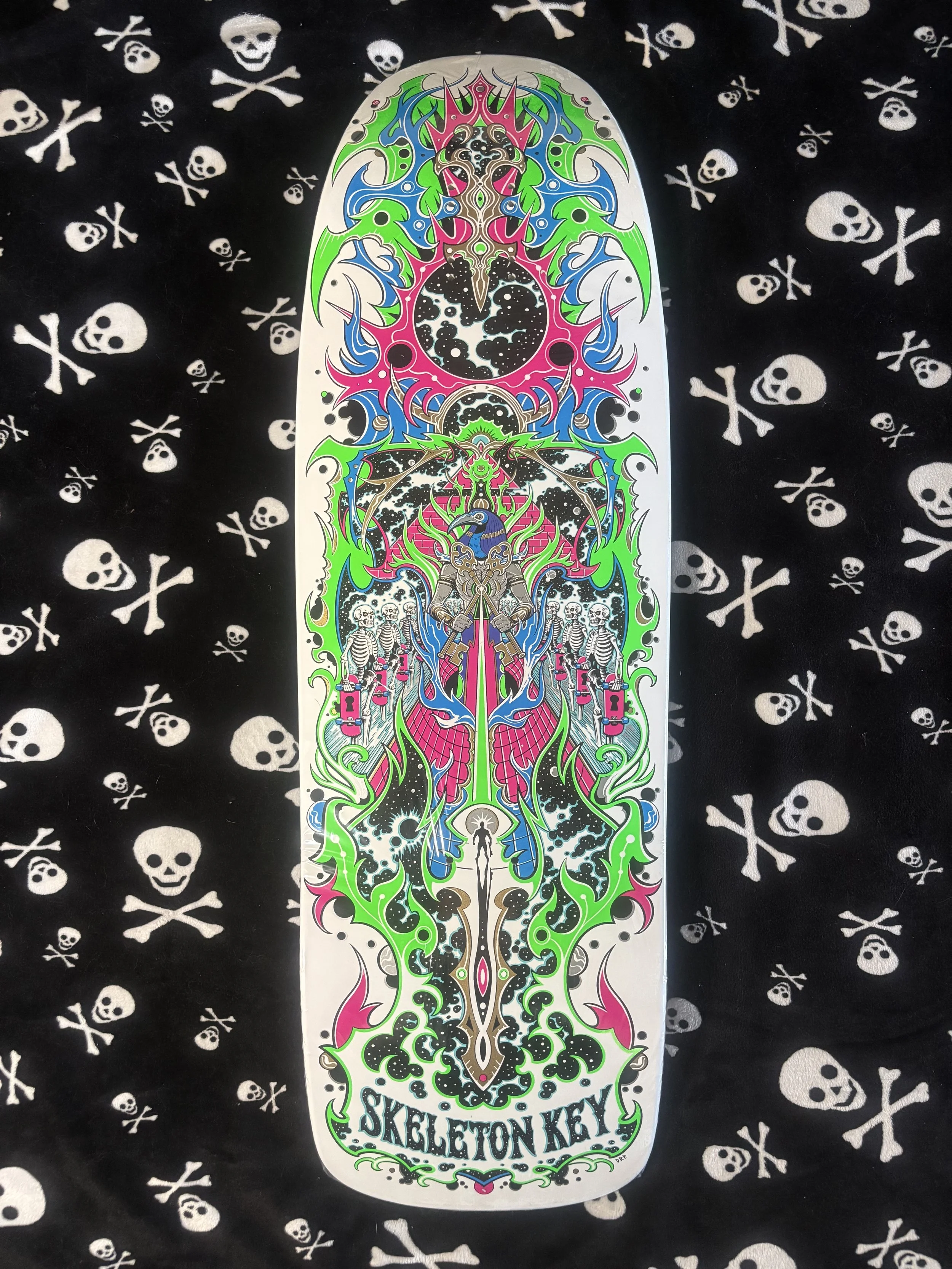 SKELETON KEY~ STAR CHART COSMIC SKATE SHAPED DECK