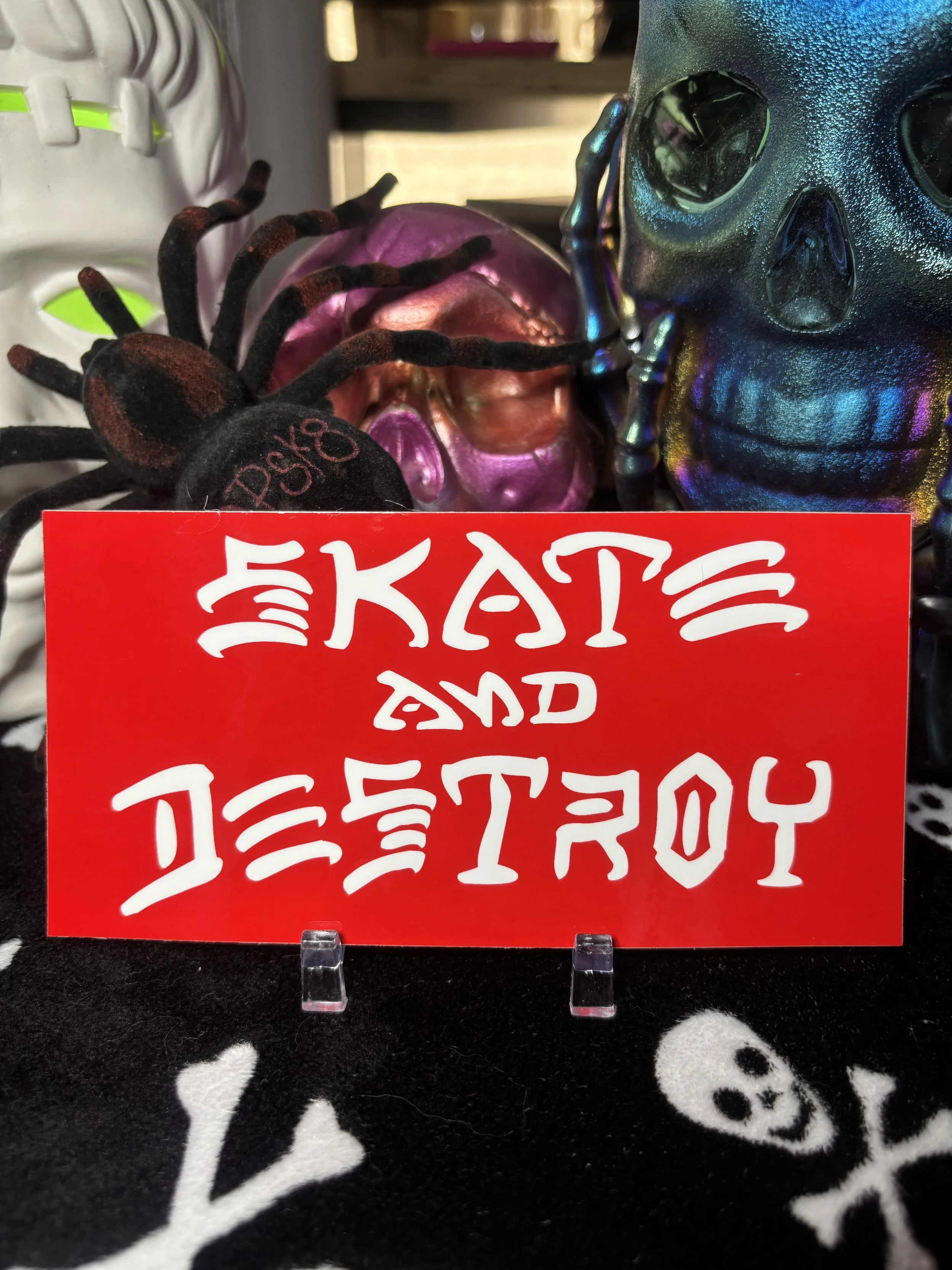 SKATE AND DESTROY RED/WHITE STICKER