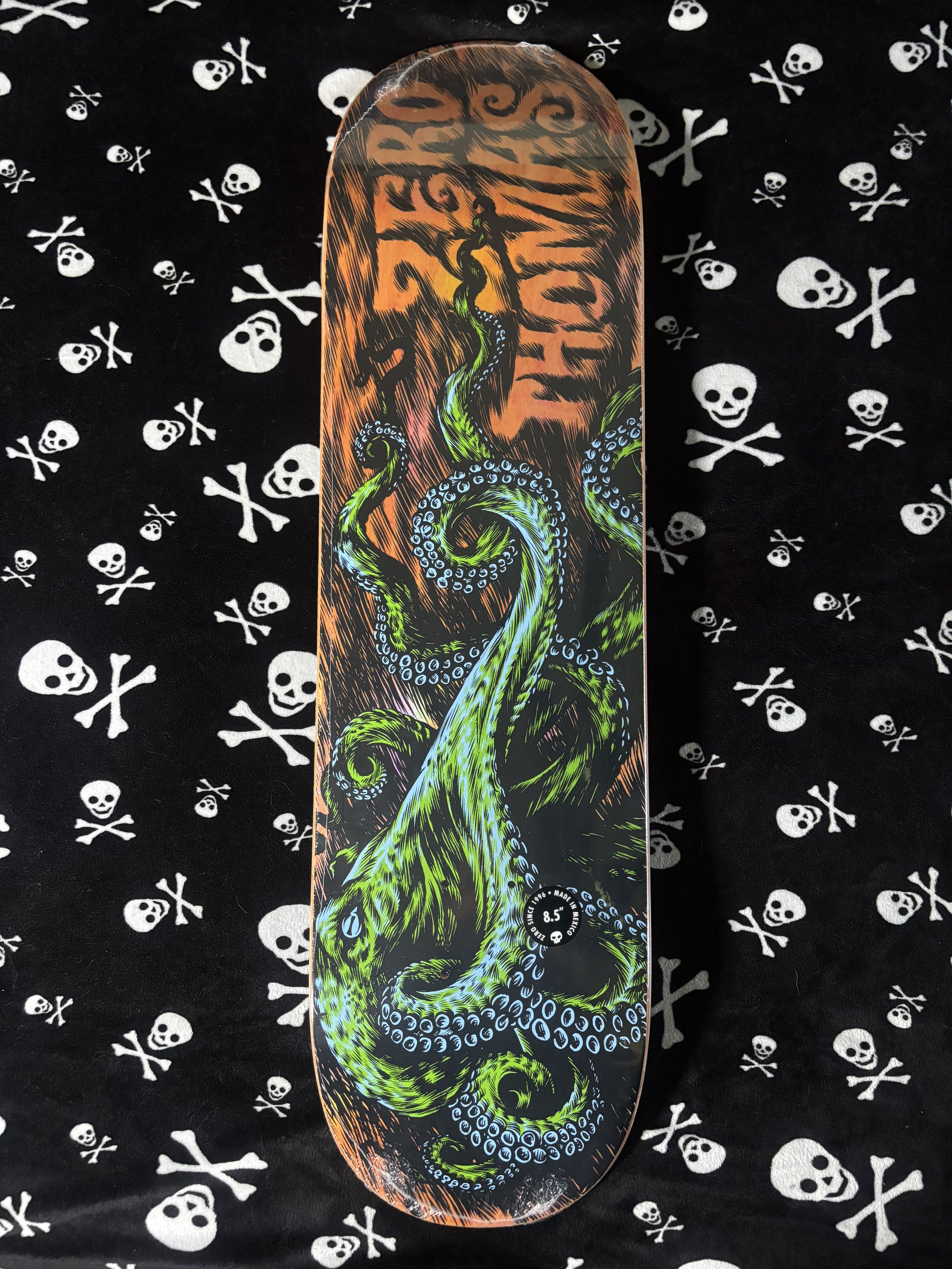 ZERO~ THOMAS OCTOPUS ORANGE HOLOGRAPHIC FOIL SKATEBOARD DECK