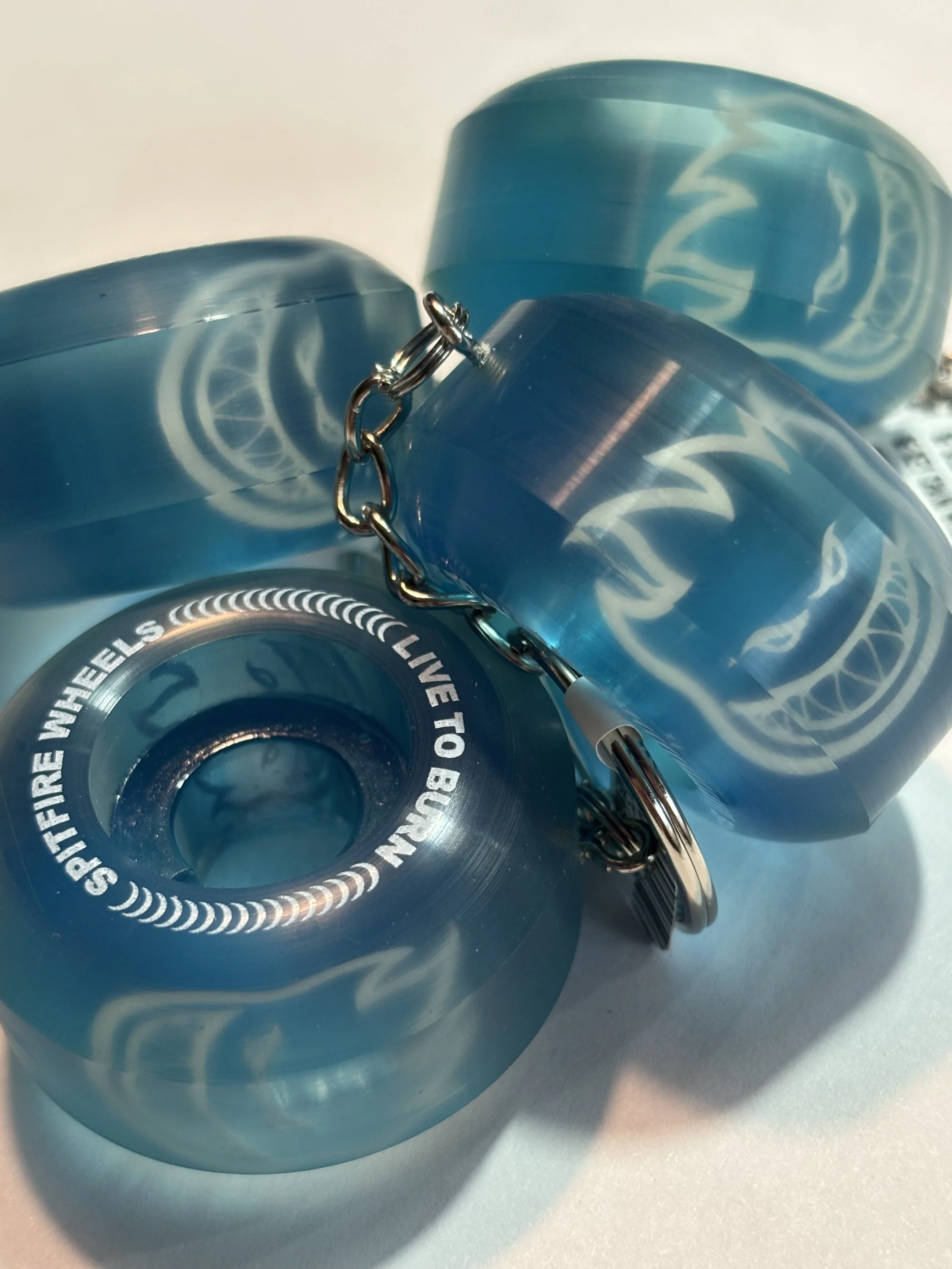 SPITFIRE KEYCHAINS~ BLUE JELLY SAPPHIRE