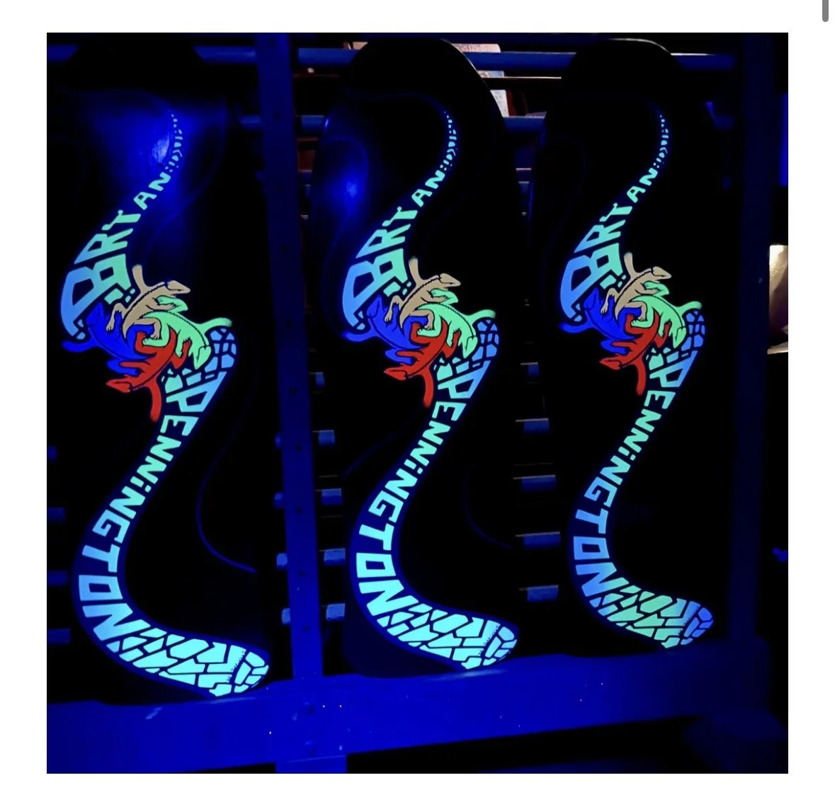 BRAND-X~ BRYAN PENNINGTON BBC ESCHER LIZZARD GLOW SKATEBOARD DECK