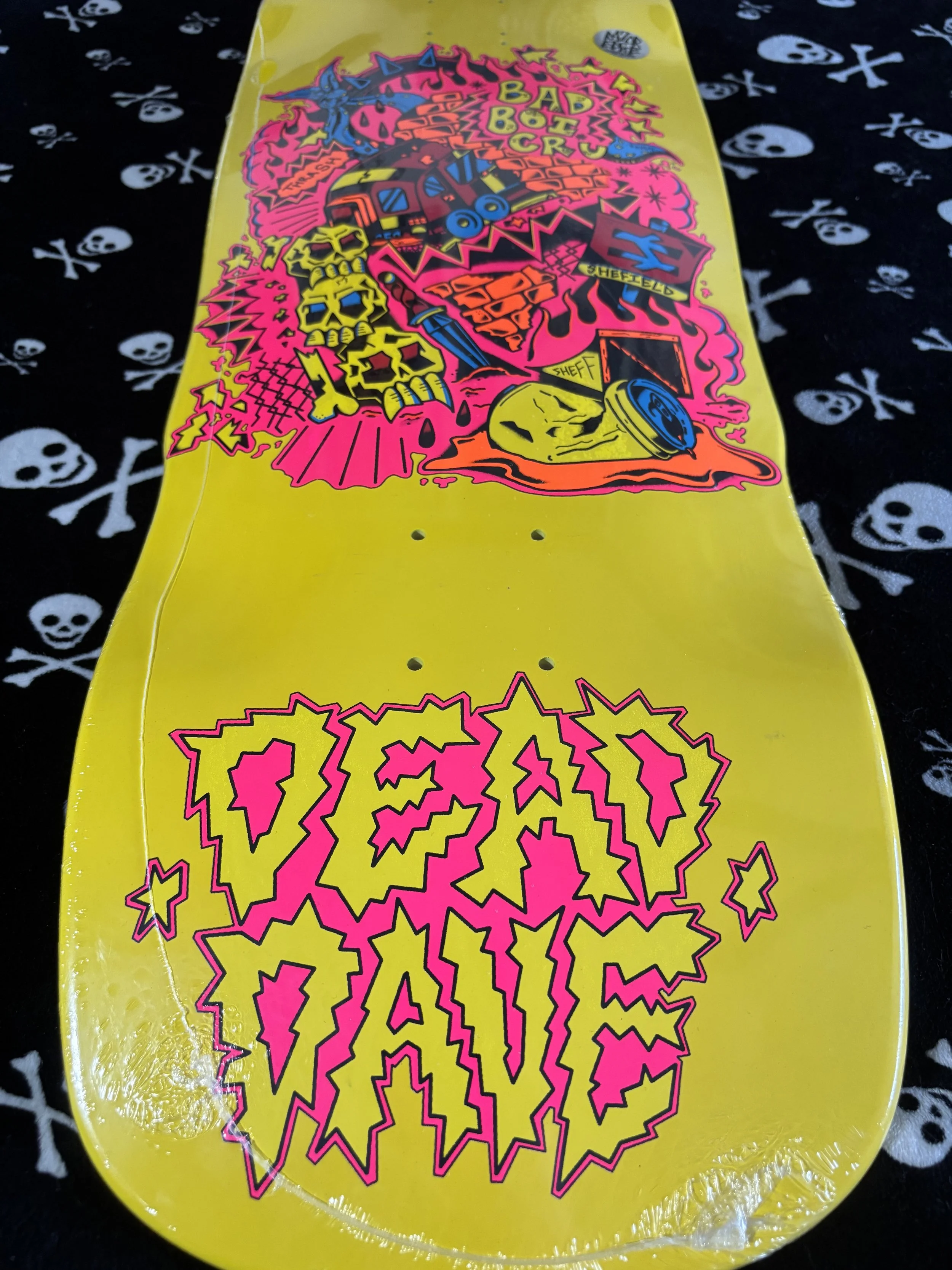 HEROIN~ DEAD DAVE TRAINLINES SKATEBOARD DECK