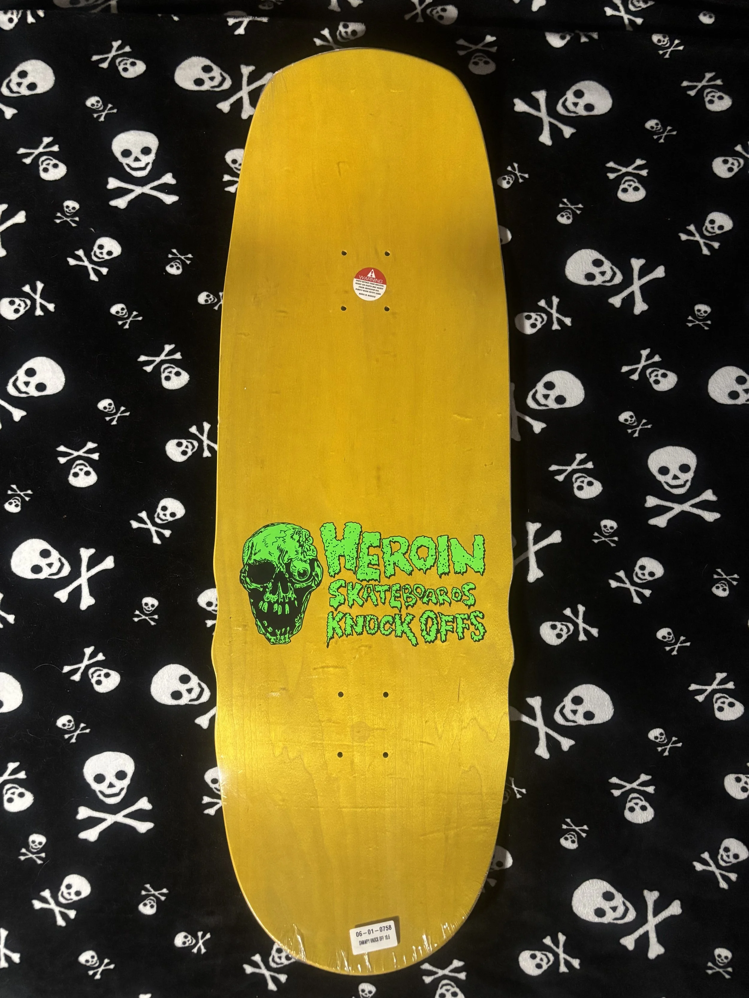 HEROIN~ SWAMPY KNOCKOFF SKATEBOARD DECK