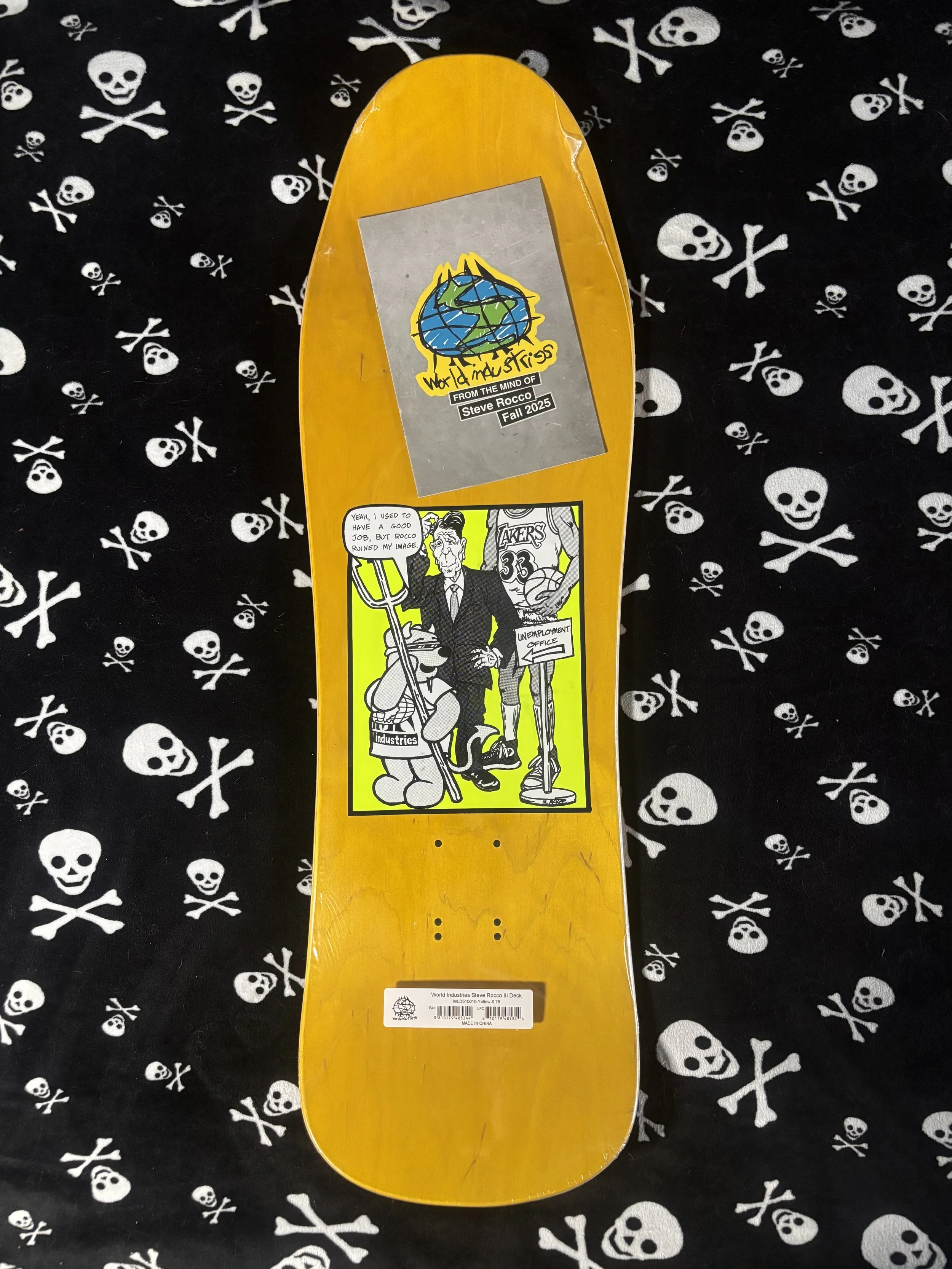WORLD INDUSTRIES~ STEVE ROCCO III OLD SCHOOL SKATEBOARD DECK