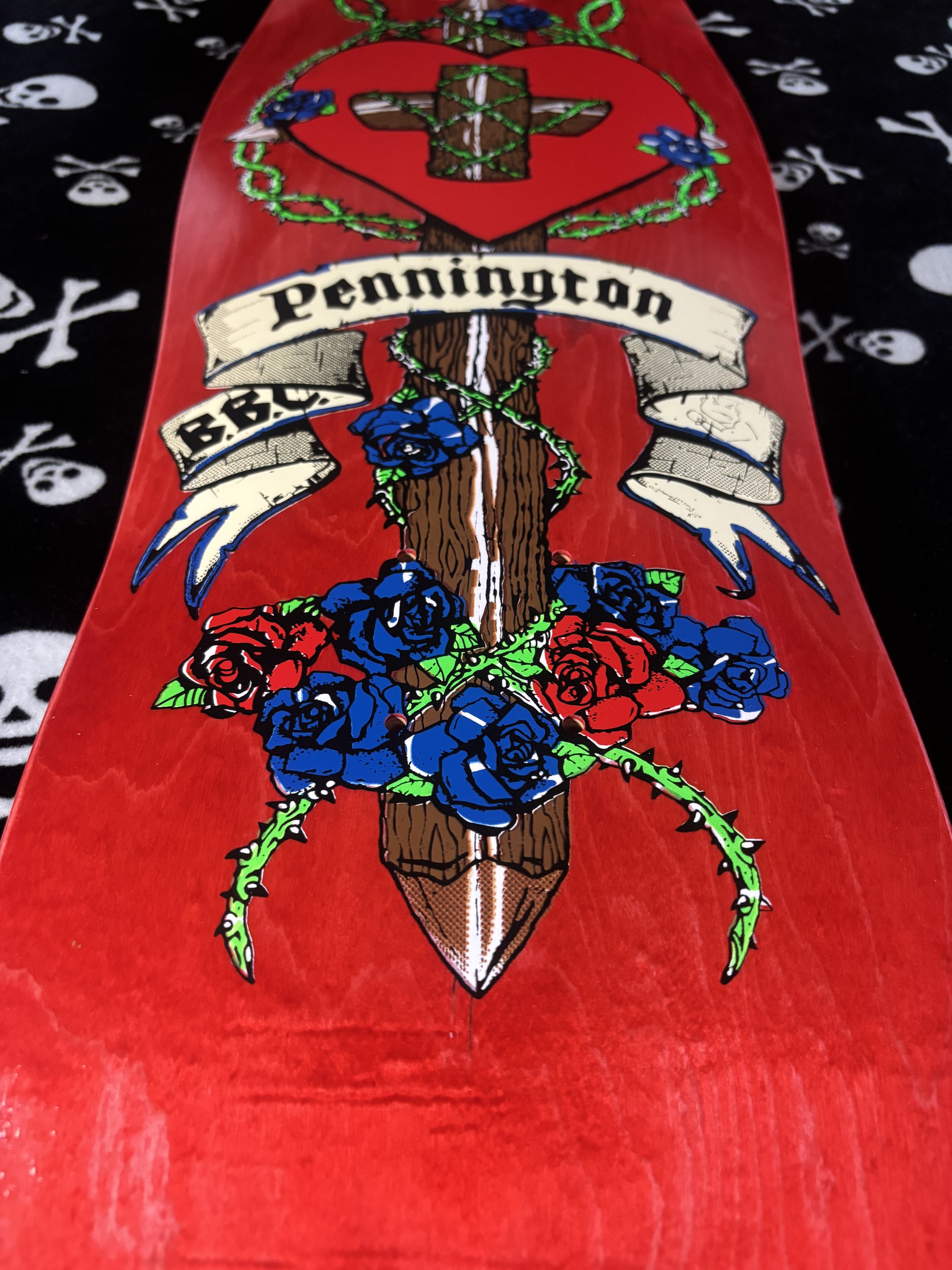 BRAND-X~ BRYAN PENNINGTON BBC CRUCIFIX SKATEBOARD DECK