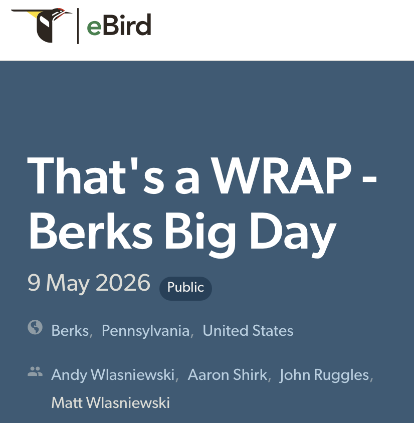 That’s a WRAP - Berks Big Day - 9 May 2026