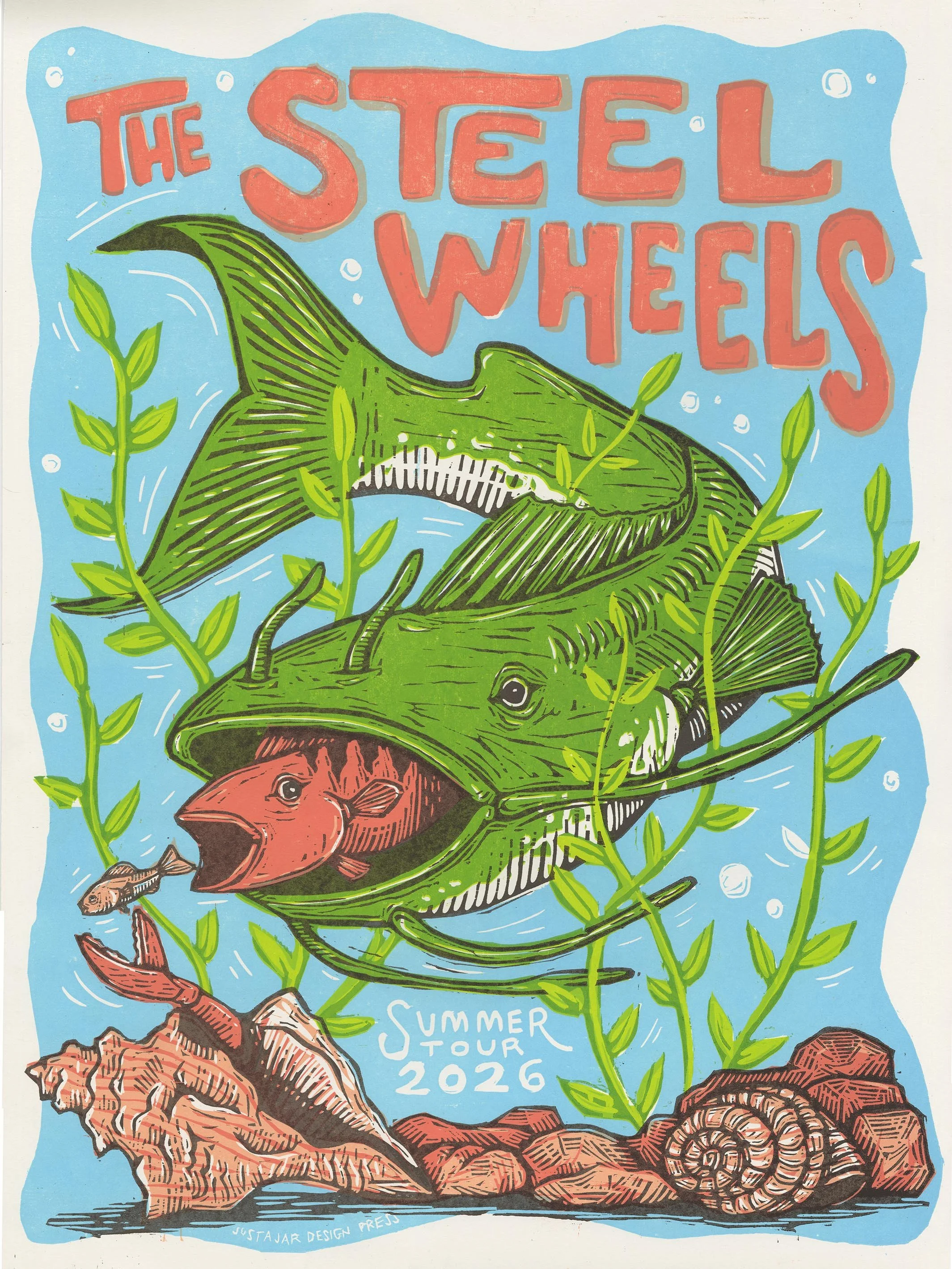 Steel Wheels Poster