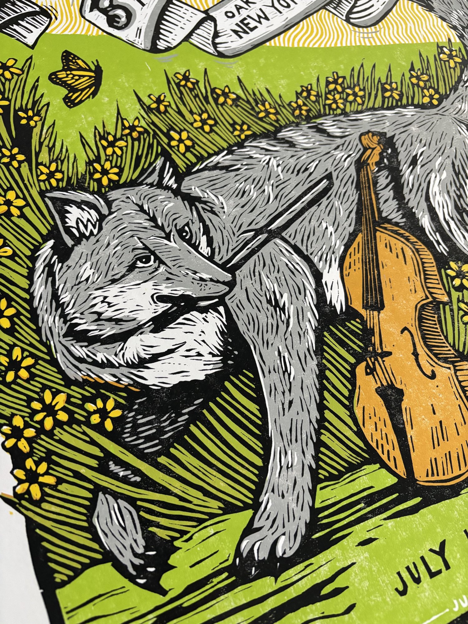 Grey Fox Bluegrass Poster — JustAJar Design Press