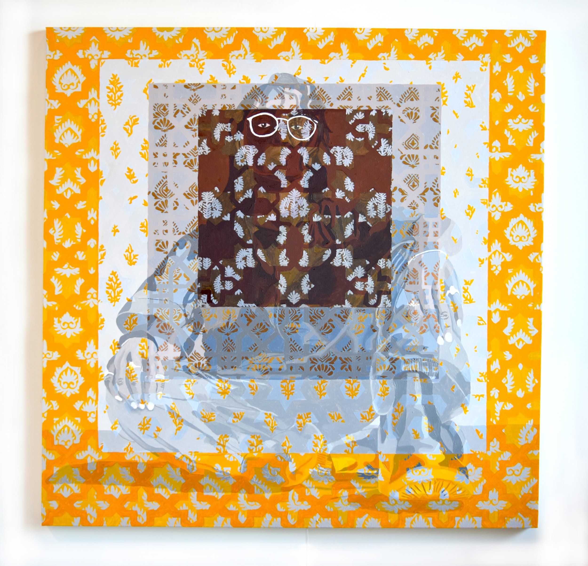 Homage to the East IV, 48 in x 48 in, oil on canvas, 2025