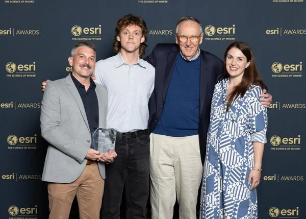 The Center for Housing Data Team with Esri co-founder Jack Dangermond at the Esri International User Conference in San Diego.