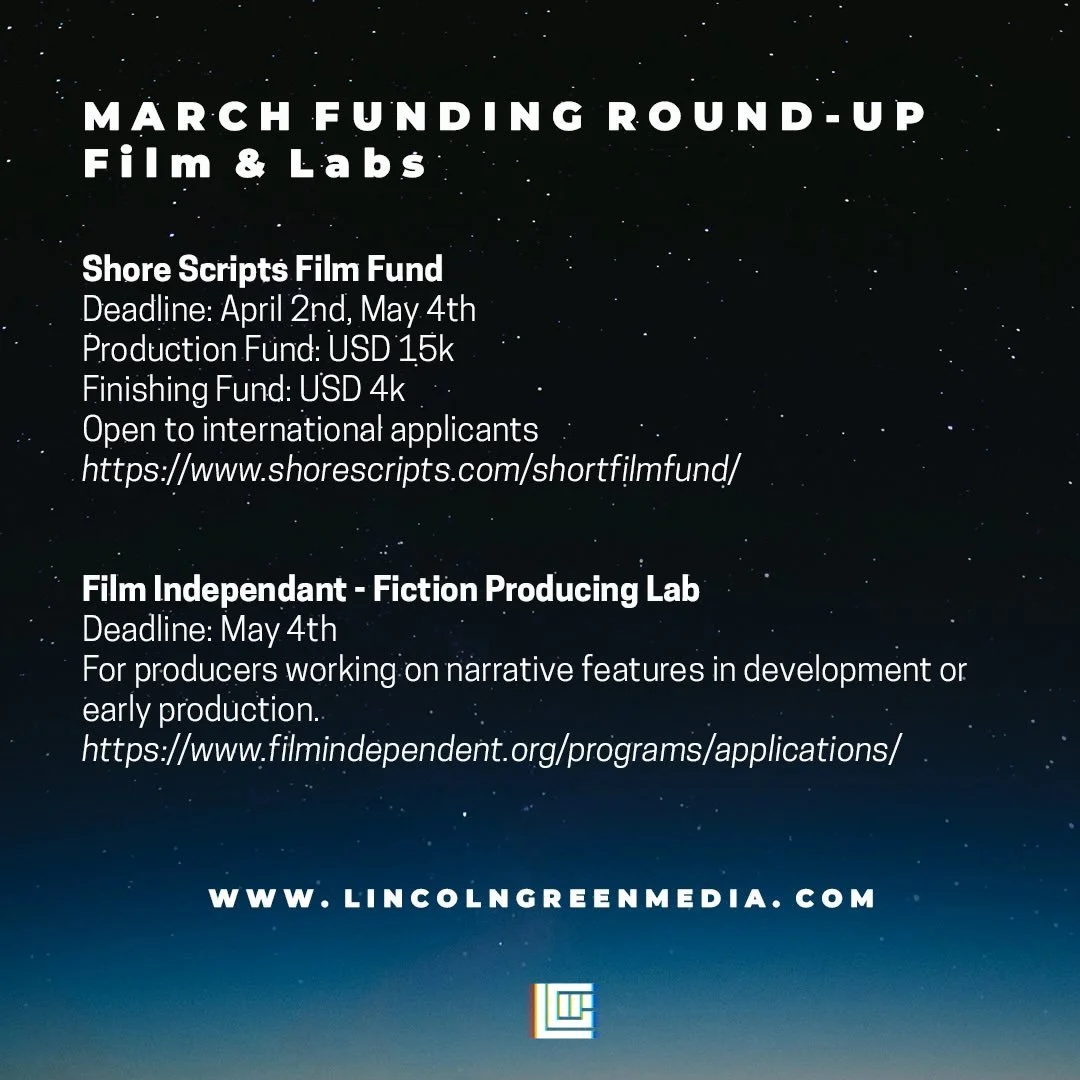 For the visionaries, visual artists and vanguards building the next canon of great stories&hellip;

Here is a roundup of upcoming labs, funds and development opportunities for filmmakers developing new work or established filmmakers hoping to make mo