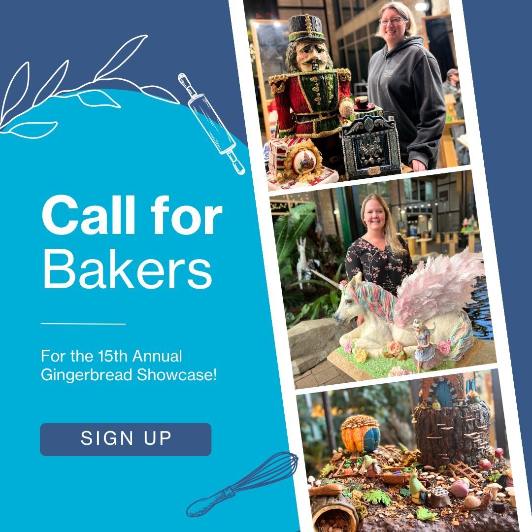 Calling all bakers! 🧁👨&zwj;🍳

We are once again recruiting bakers for the 15th Annual Gingerbread Showcase! Each year, professional and amateur bakers create incredible 100% edible creations for visitors to vote and donate for their favourite crea