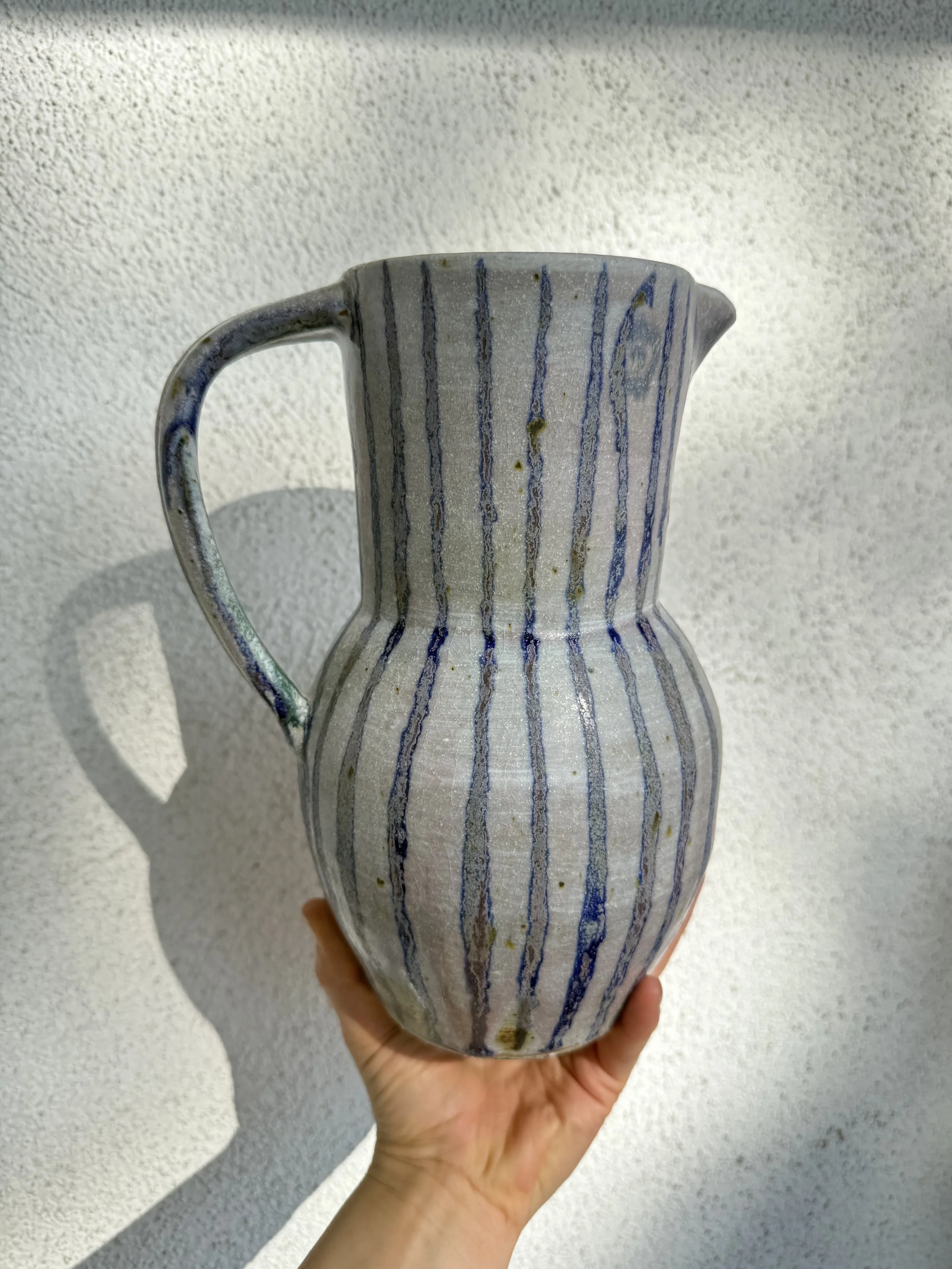 Striped Bird Pitcher