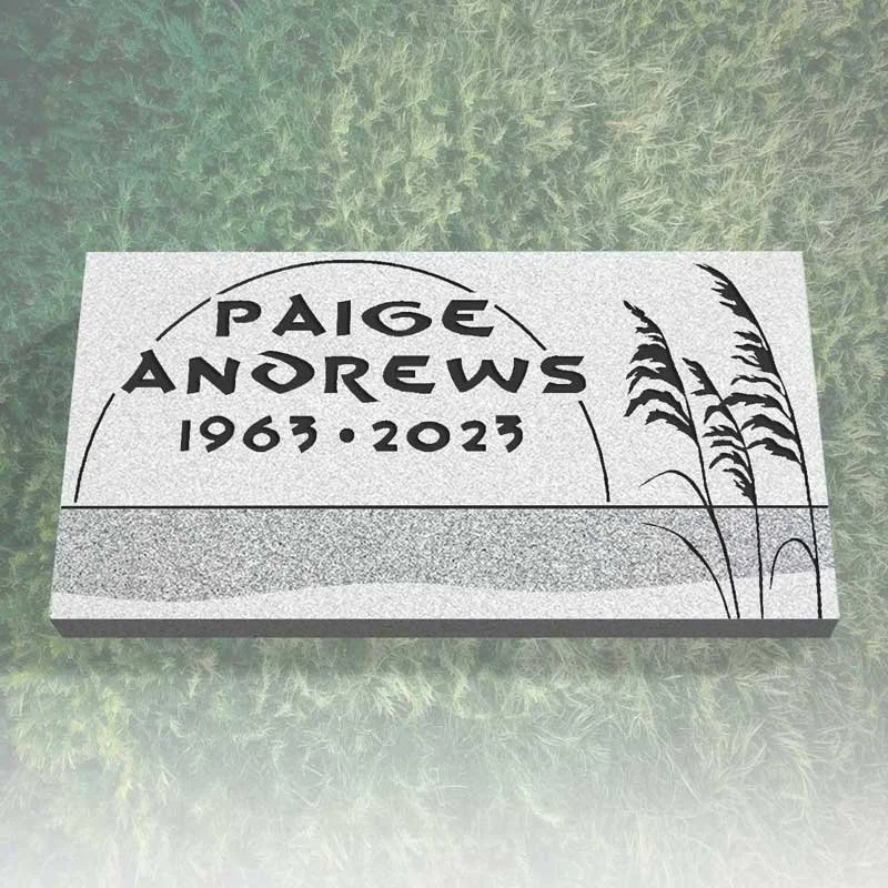 Ocean Horizon Flat Grave Marker | EGM-014