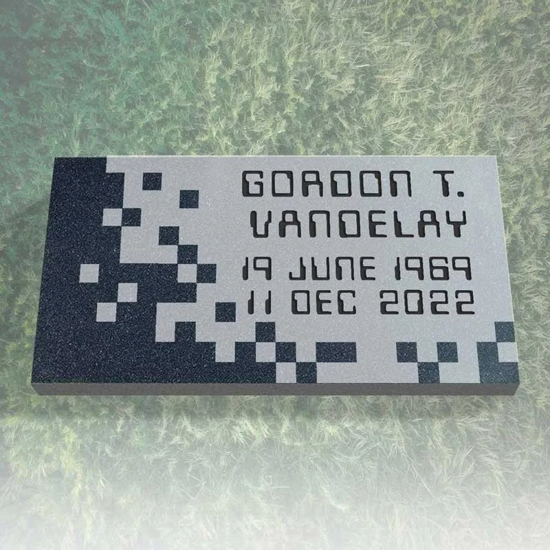 Pixel Flat Grave Marker | EGM-012