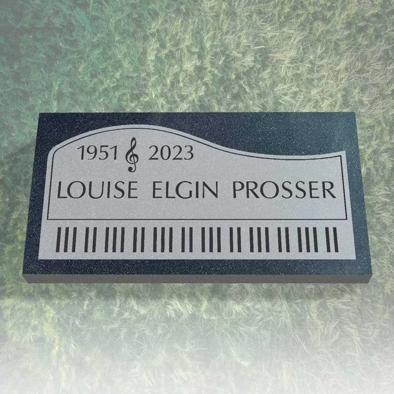 Piano Flat Grave Marker| EGM-025