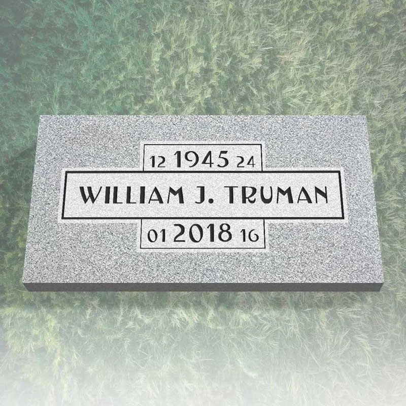 Gravestone with William J. Truman's name, birth date December 12, 1945, and death date January 16, 2018, on a grassy background.