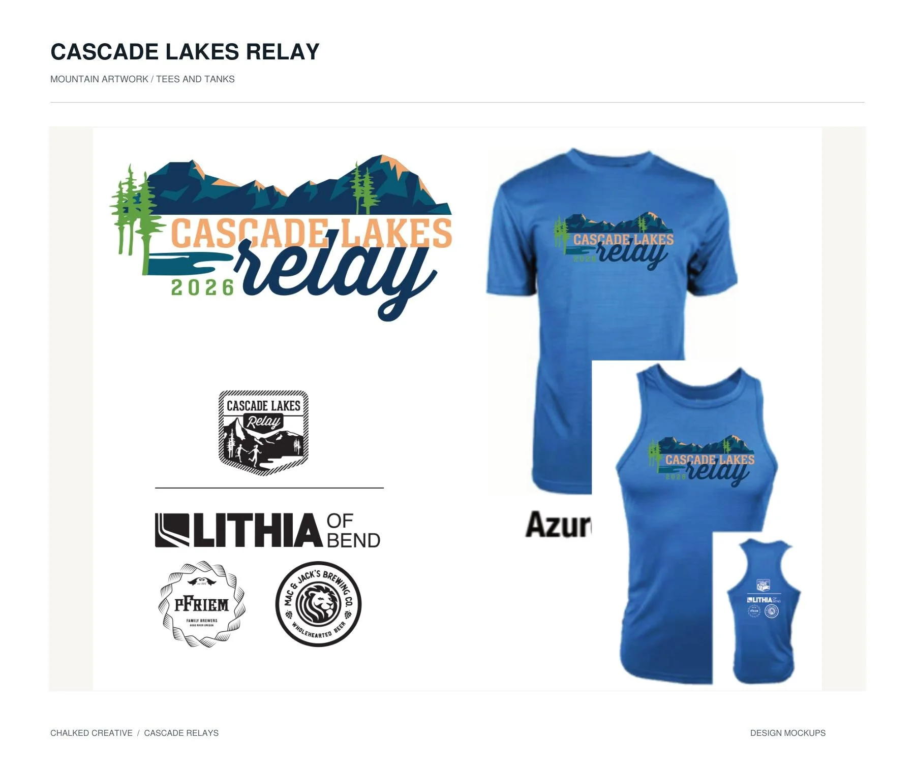 Cascade Lakes Relay — mountain artwork / tees and tanks