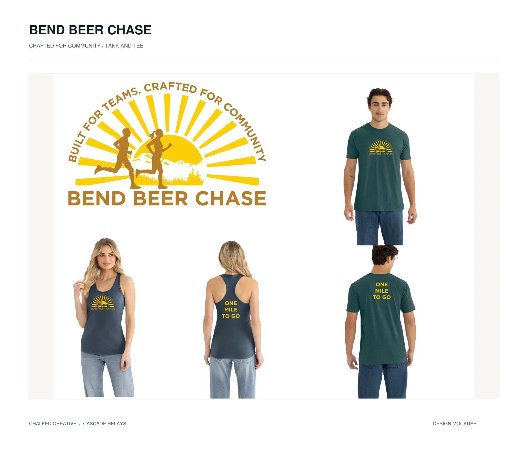 Bend Beer Chase — Crafted for Community / tank and tee