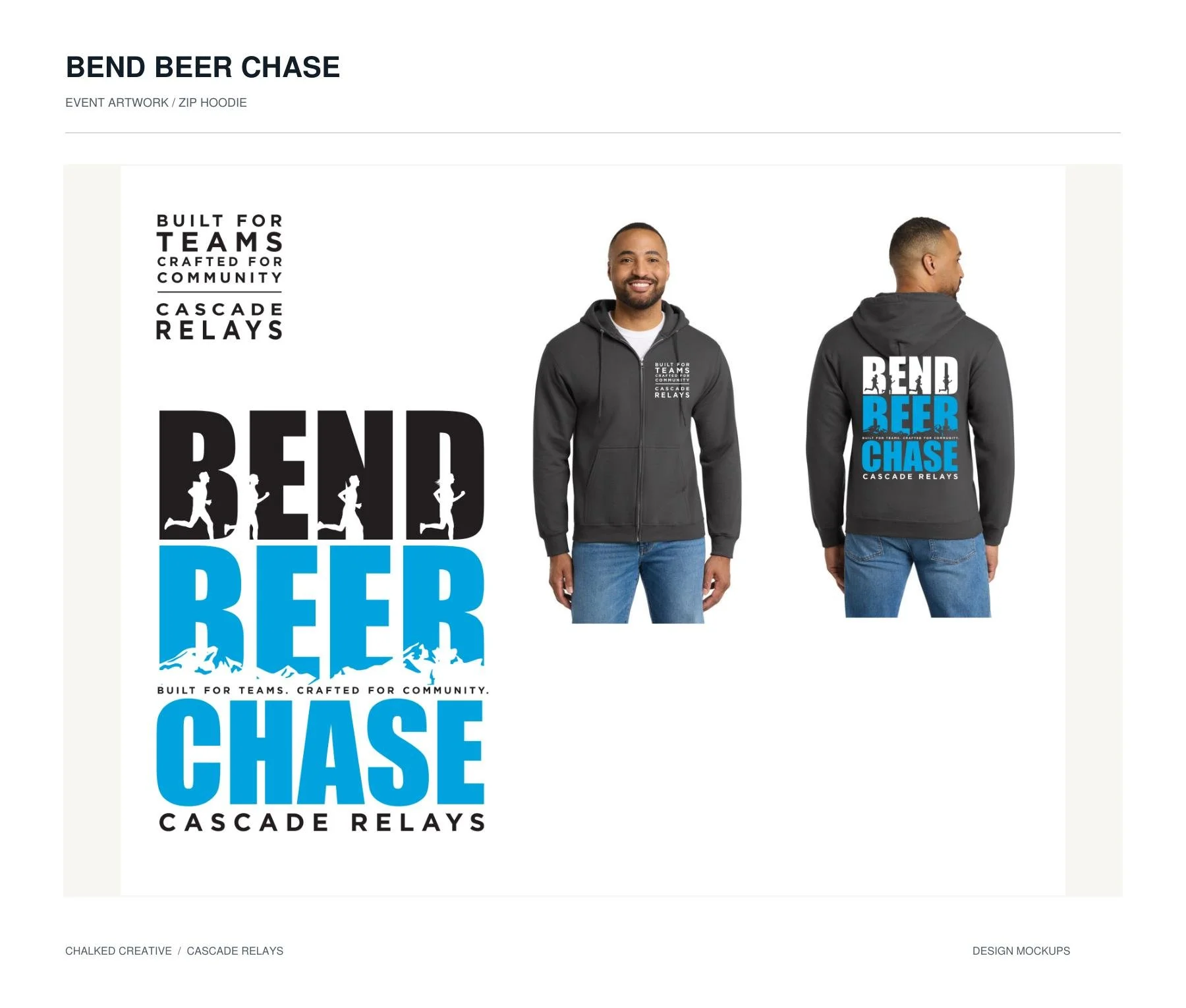 Bend Beer Chase — event artwork / zip hoodie