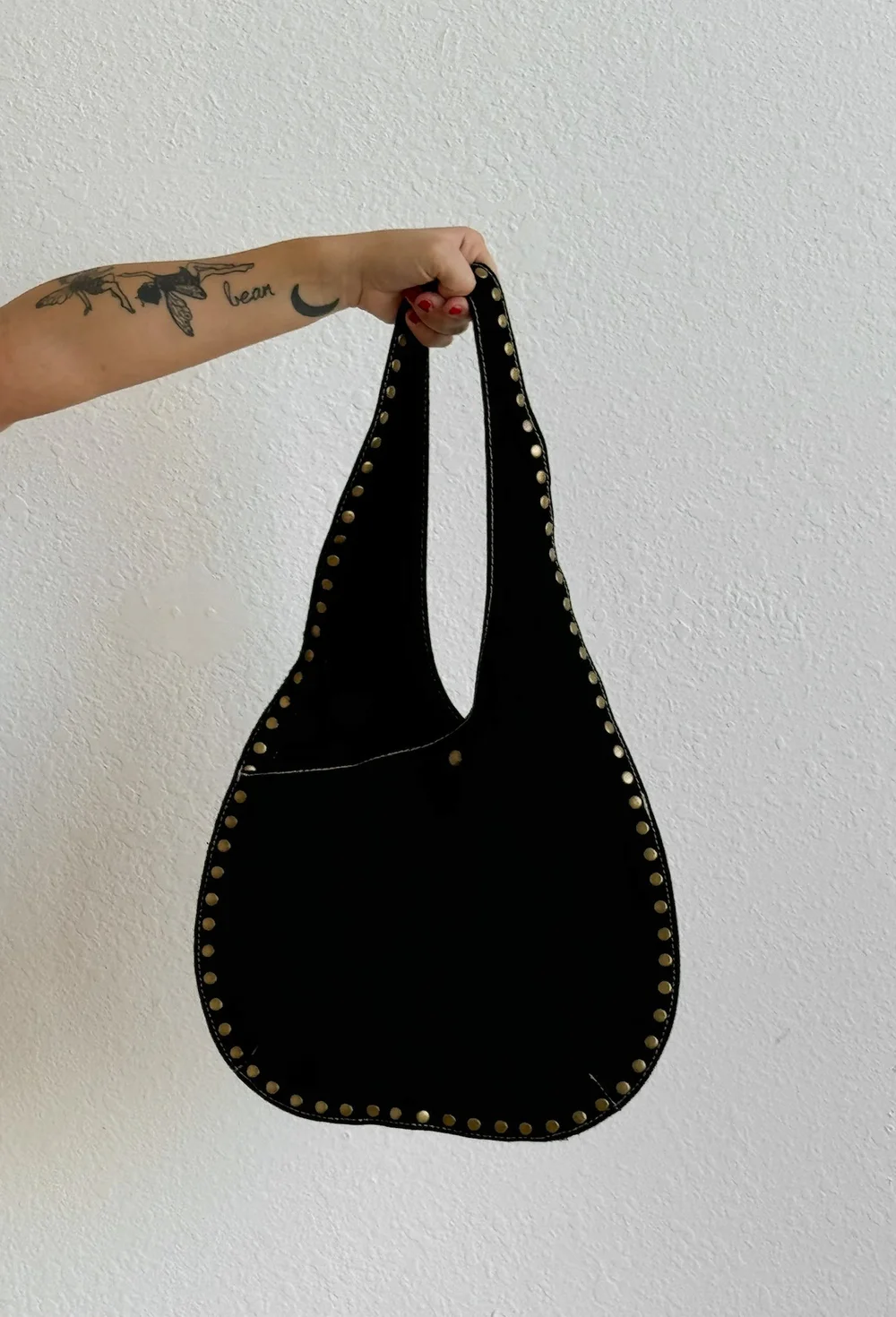 Studded Suede Shoulder Bag — ISLANDS THE SHOP