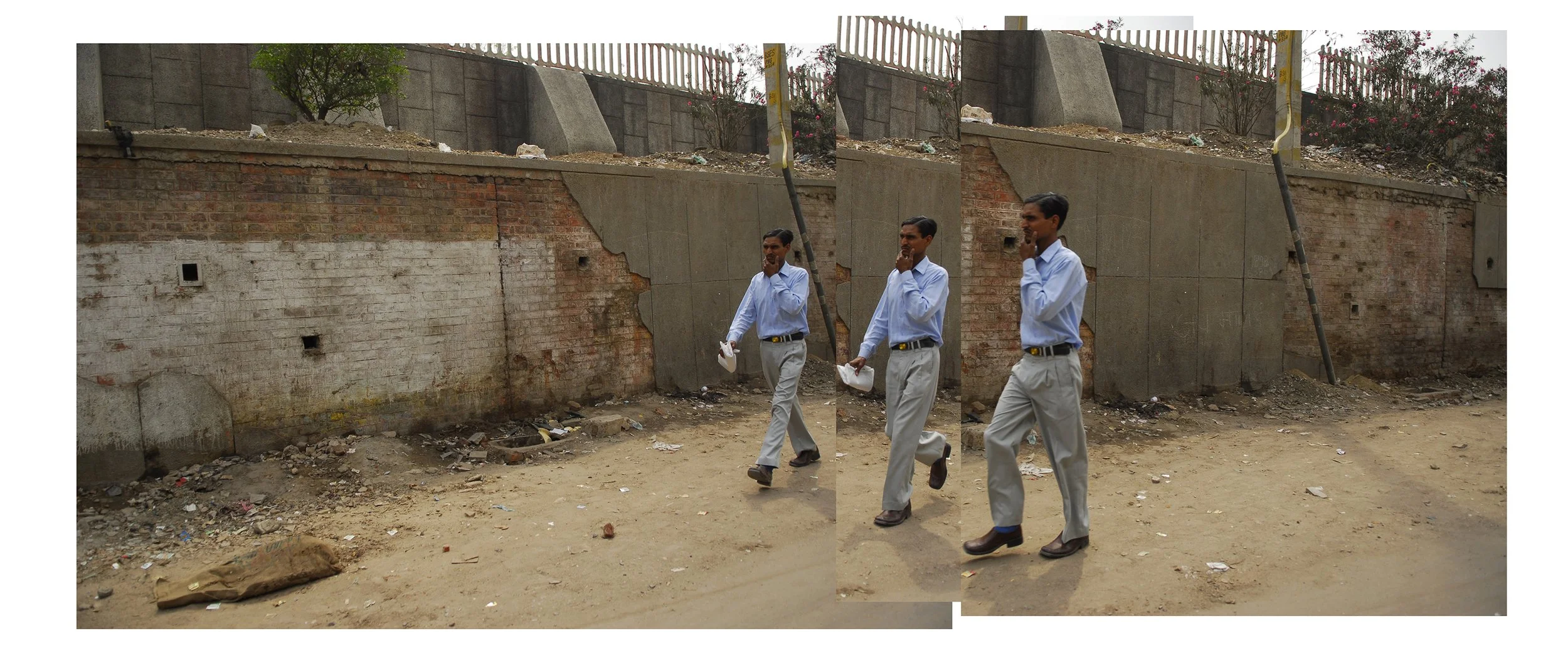Walking in Triplicate | New Delhi, India | March 2009