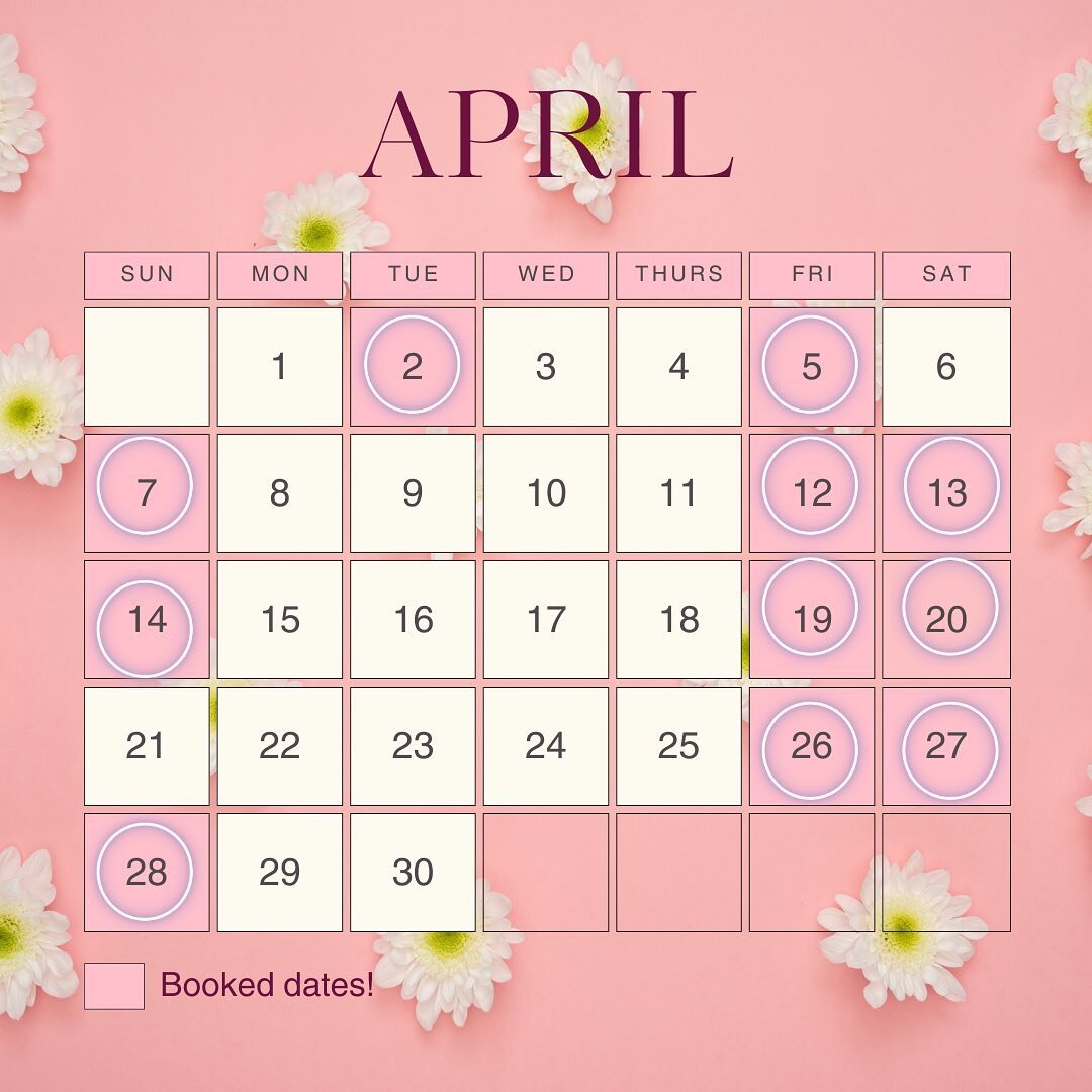 April calendar! We still have Sunday 4/21 open! DM us to book your party! 
4/2 - @qutridelta Delta Desserts
4/5 - @zta_shu 
4/7 - @tasteoffairfield @elicitfairfield 12:00-4:00
4/12-4/14 - @vintagemarketdaysofconnecticut 
4/19- private event
4/20 - @w