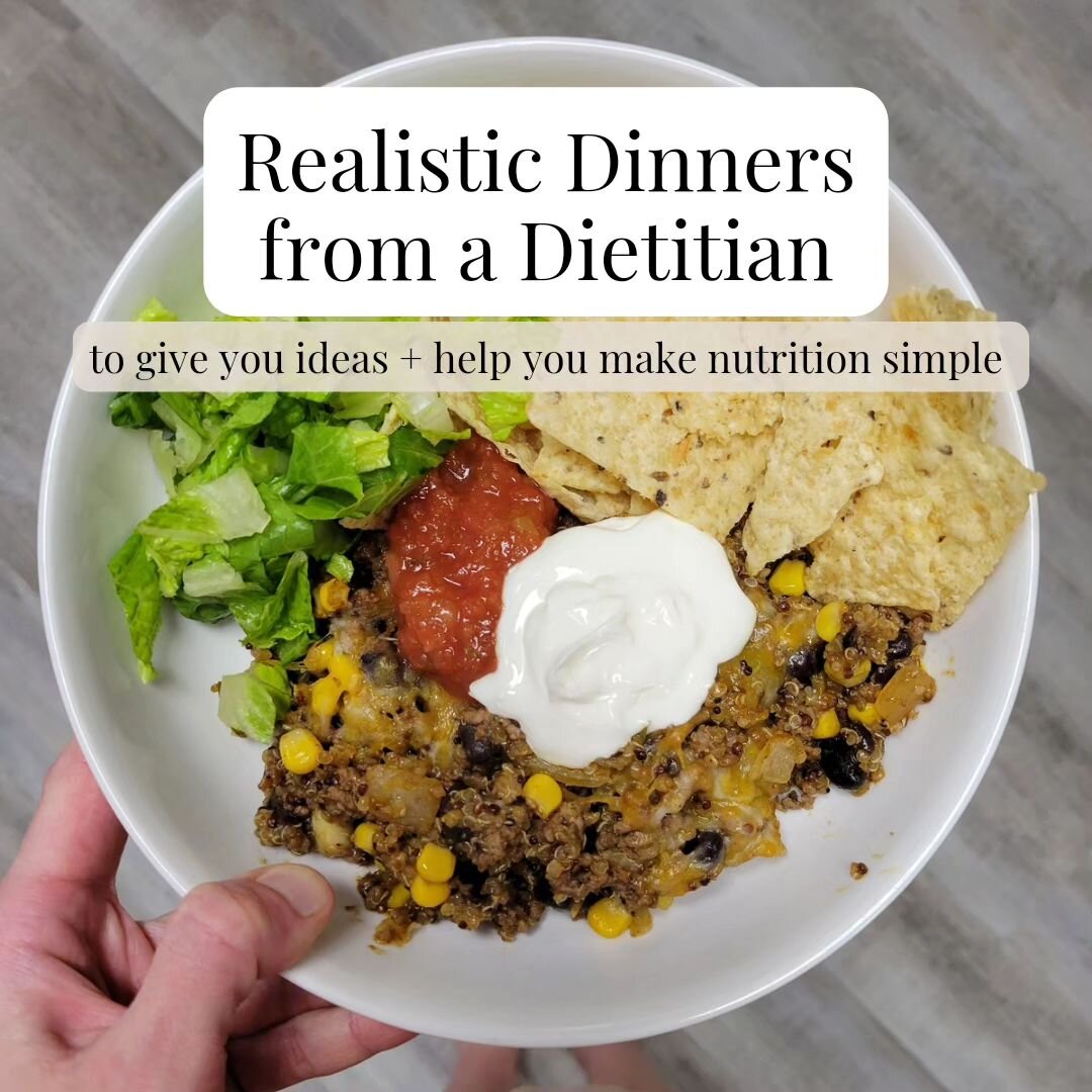 a little dinner inspo for you 🍕🍳🍚
.
vote for your fav idea &amp; I'll make a reel on it ‼️ 
.
making nutrition simple so that it helps you to actually apply it in your real life is my jam. if it's not going to fit your reality, then it's not going