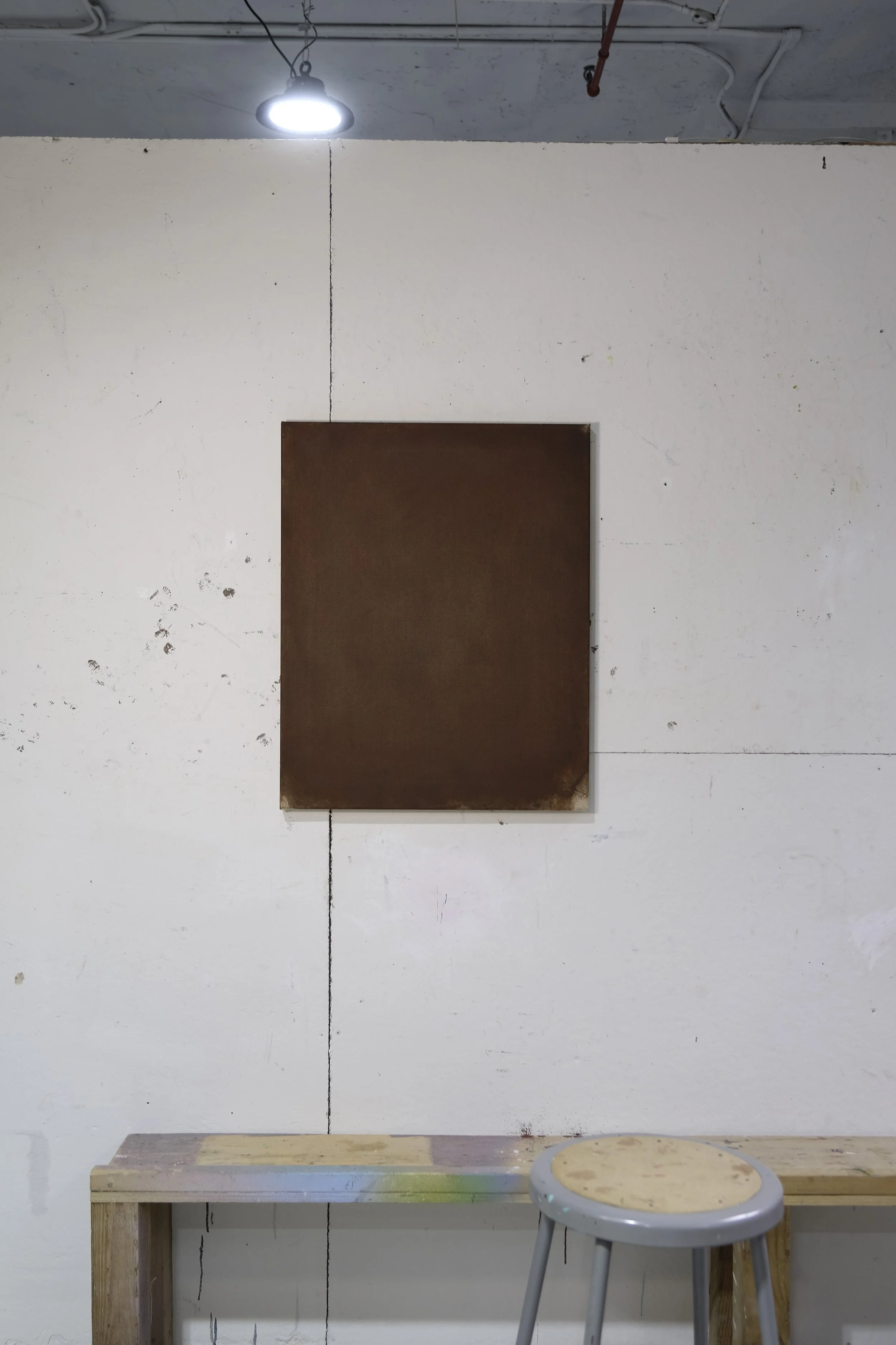 Oil painting by artist Adam Torcomian, part of Unforgotten Grounds (Armenian Monochrome) series.