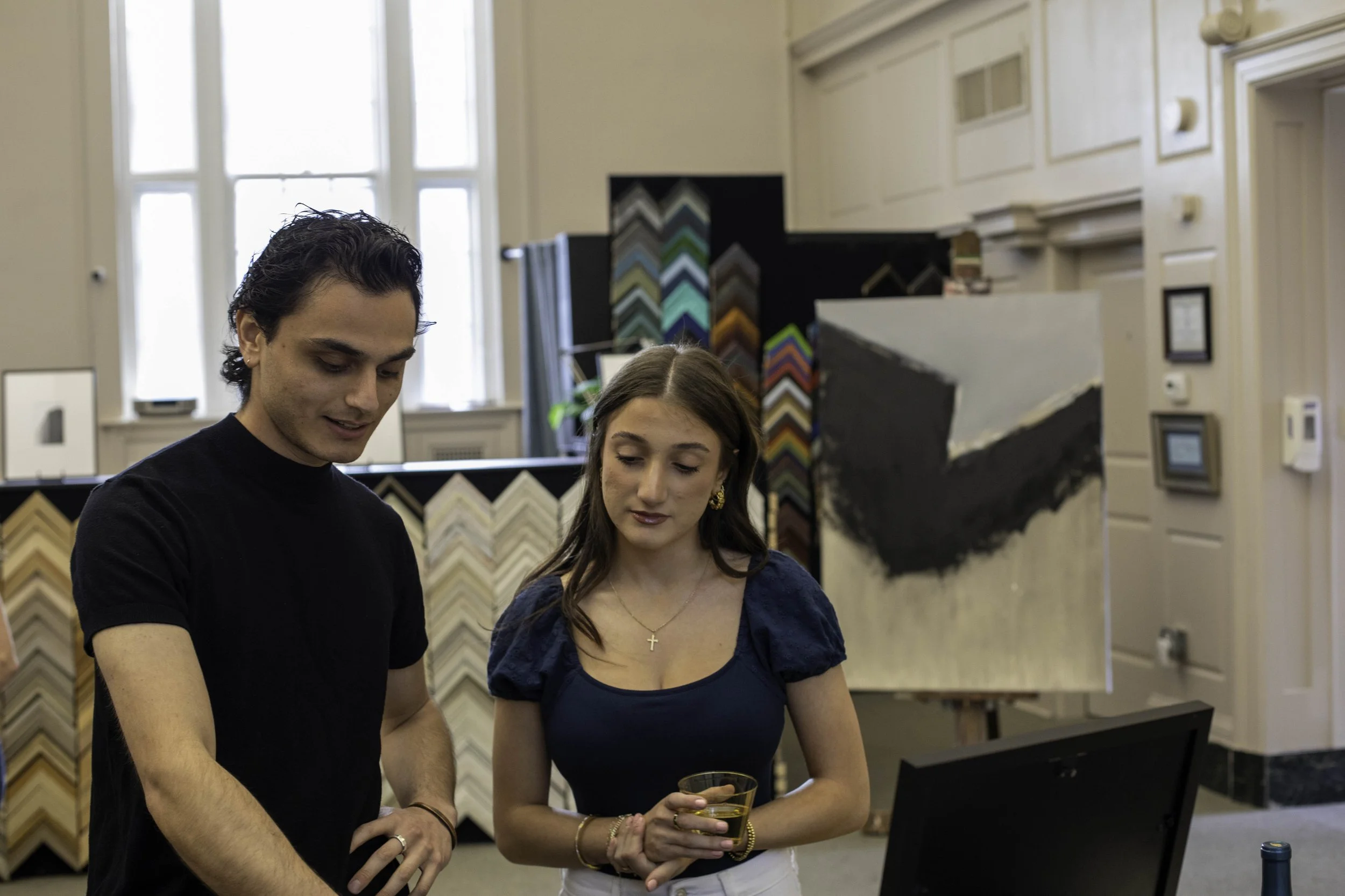 Exhibition for Adam Torcomian's Armenian Monochrome oil painting series in Narberth, PA.