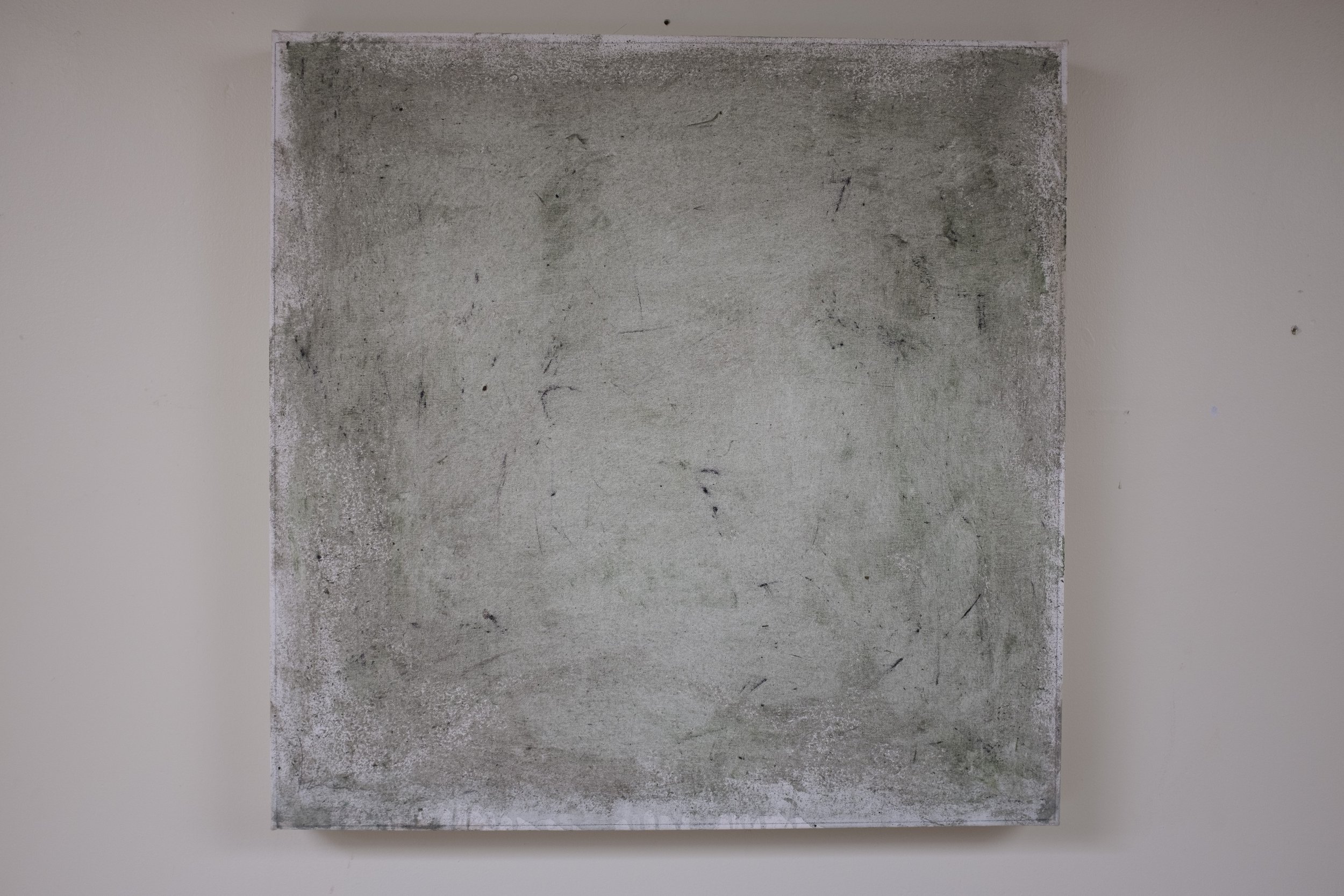 Oil painting by artist Adam Torcomian, part of Unforgotten Grounds (Armenian Monochrome) series.
