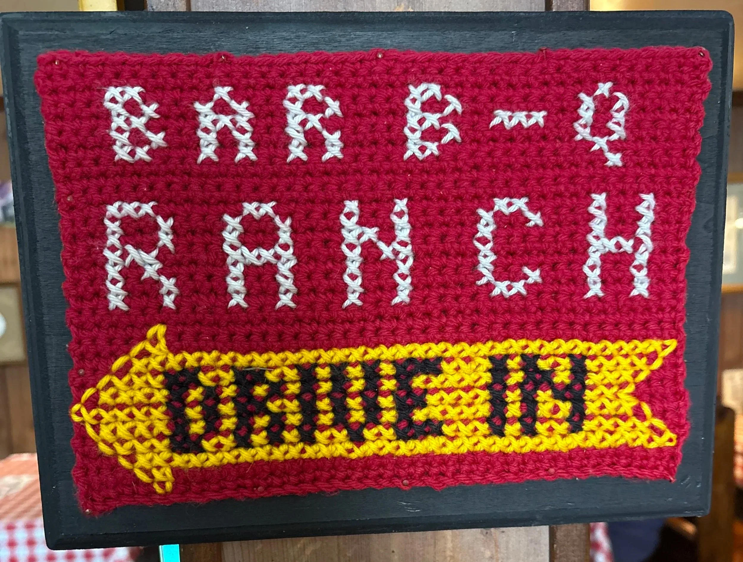 2024 - Bar B-Q Ranch sign; Christmas gift for my grandma; original design