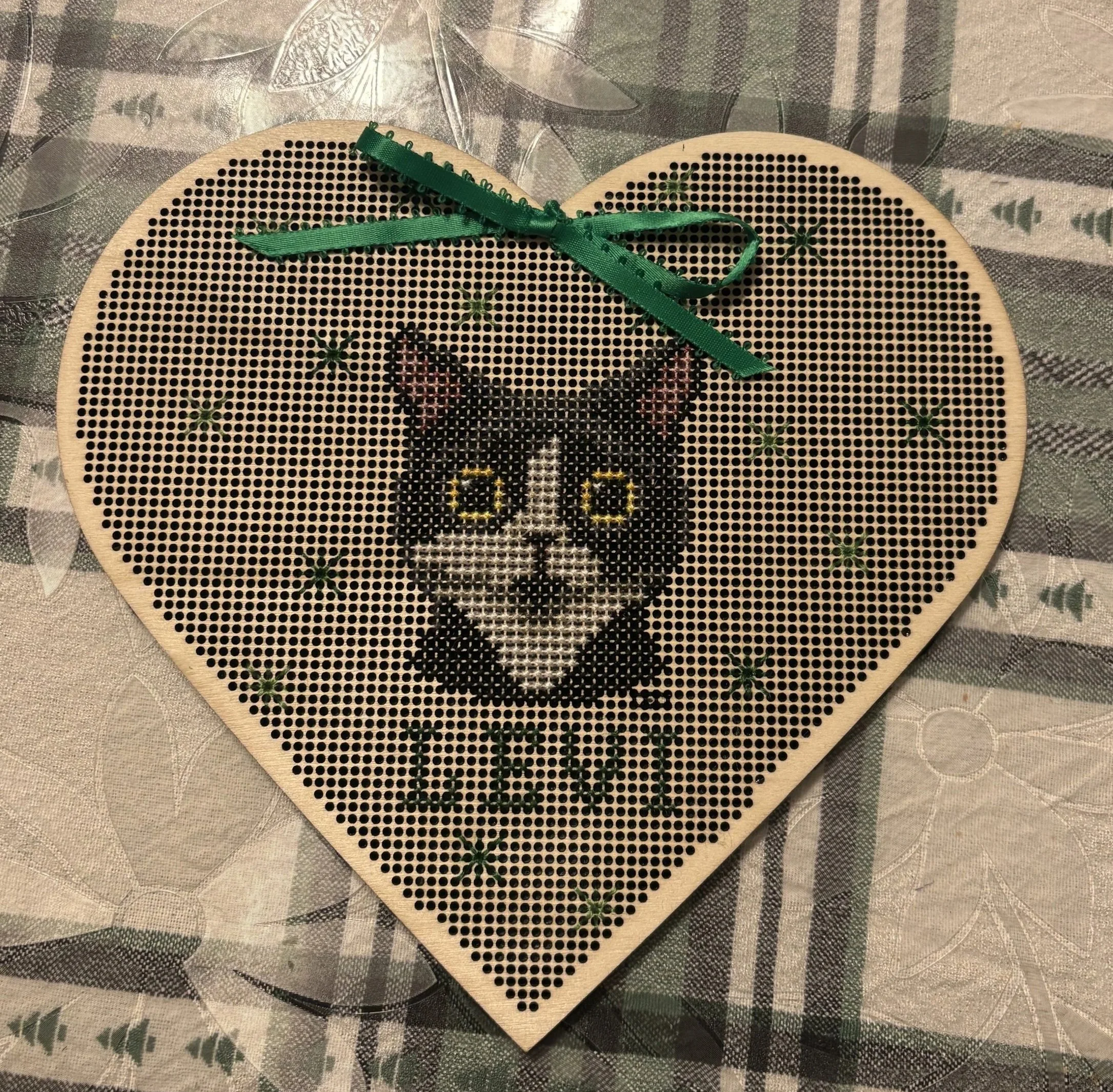 2025 - Levi cross stitch; gift for my sister-in-law in memory of her late cat; adapted from pattern