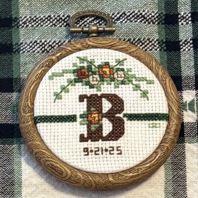 2025 - wedding ornament; Christmas gift for my cousin and her husband; original design from motifs