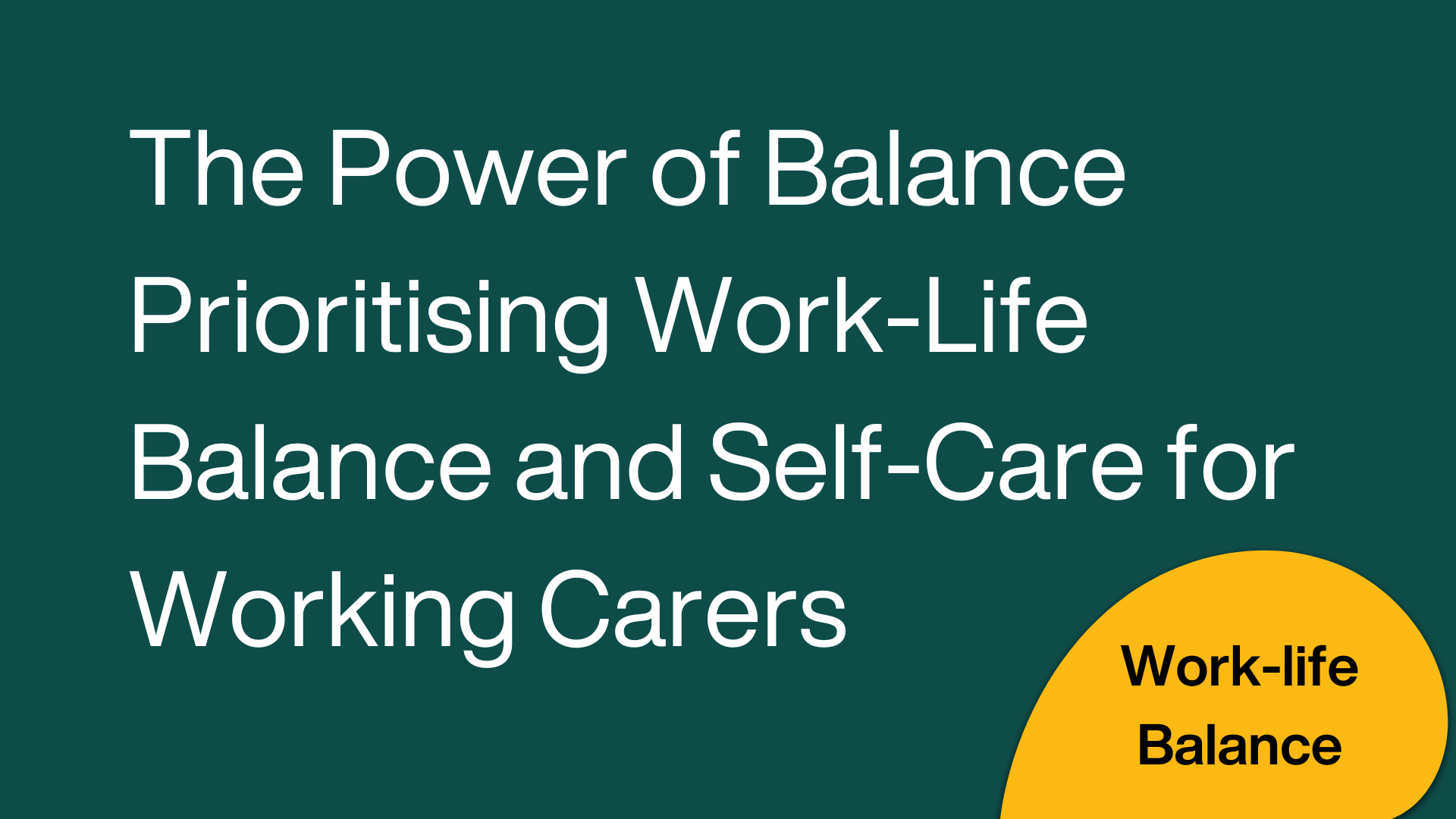 Promoting work-life balance and self-care — WeMa