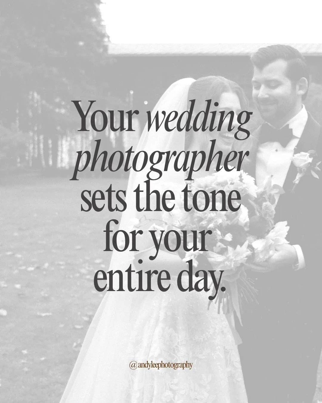 Your wedding photographer does more than take photos&hellip; they shape your entire experience.

From the way your morning feels, to how relaxed you are during portraits, to whether you&rsquo;re fully present or constantly being pulled in different d