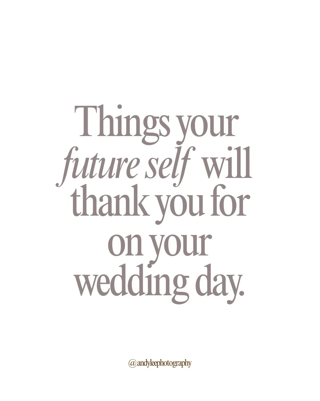 save this for later &mdash; your future self will thank you 🤍

because your wedding day won&rsquo;t feel like a checklist&hellip; it will feel like a blur of moments you&rsquo;ll wish you could relive.

here are the things couples never regret:

&bu
